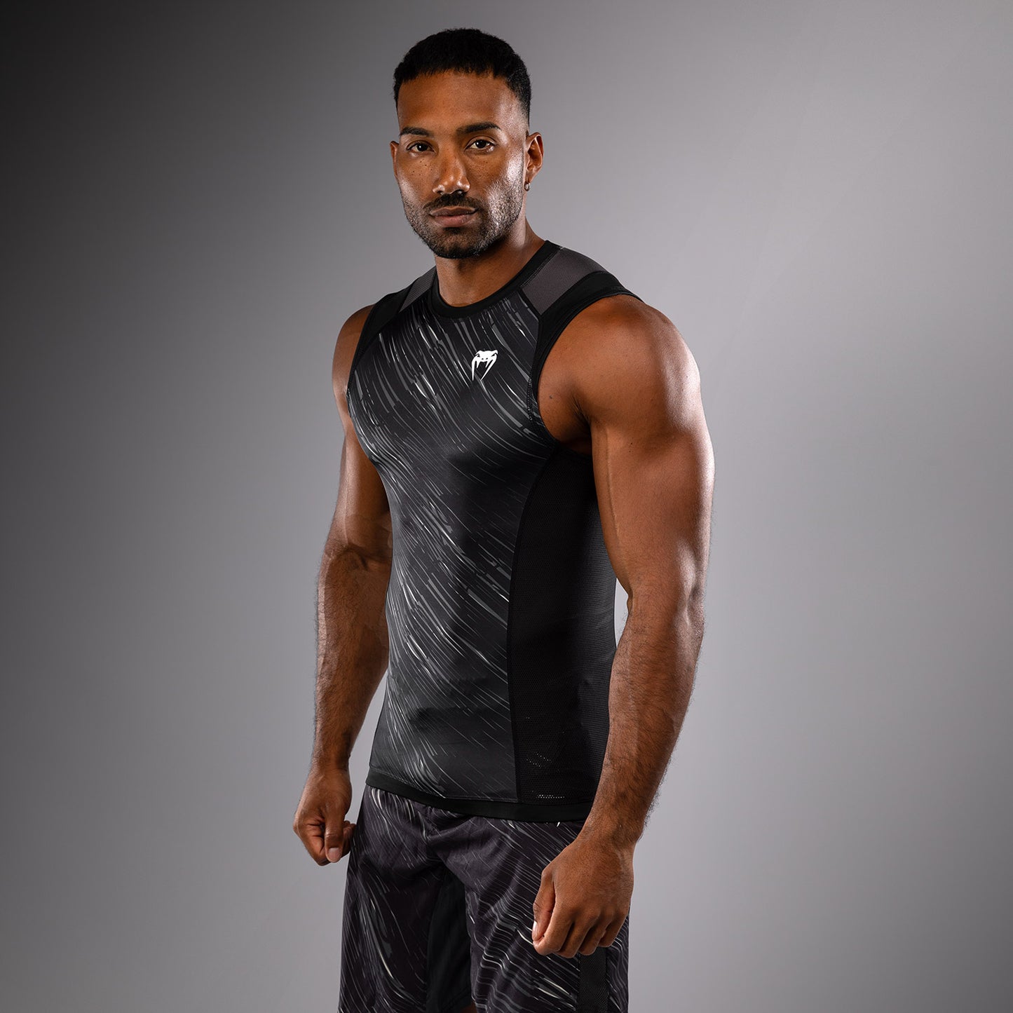 Venum Rapid Mouwloze Rashguard - Zwart/Stormgrijs