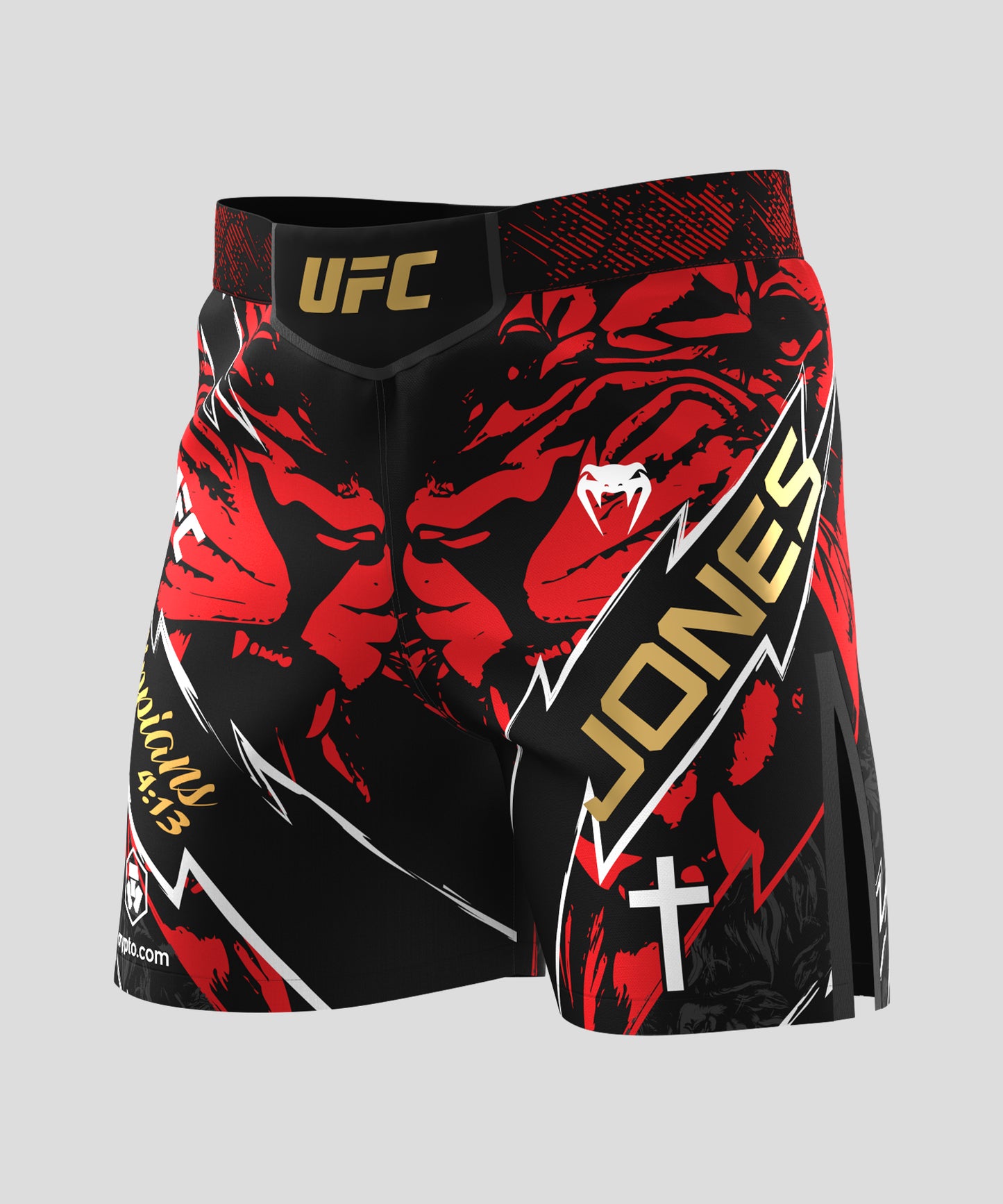 UFC Unrivaled by Venum Jon Jones Mannen Short Fit Fight Short - Rood