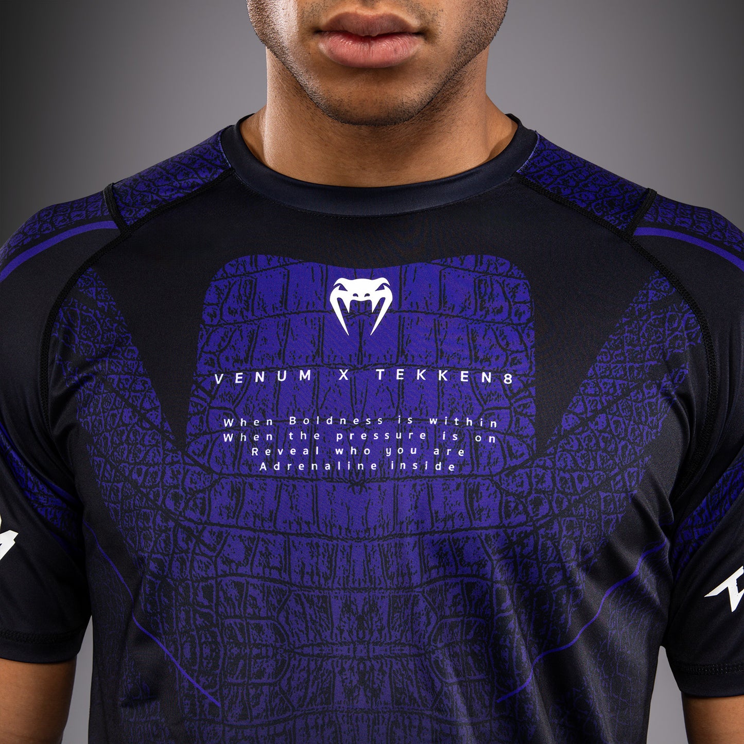 Venum x TEKKEN 8 Dry Tech T-shirt - Kazuya - Zwart/Paars