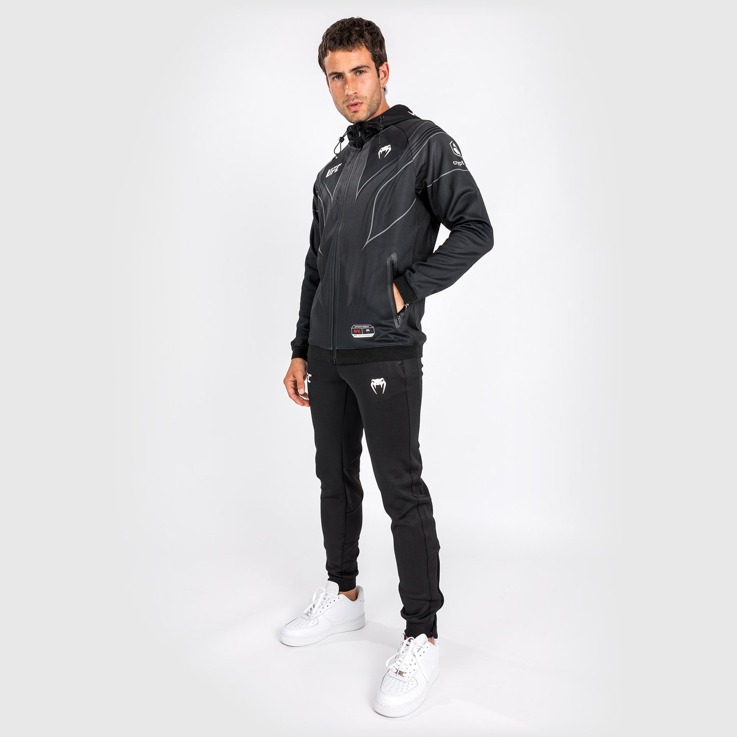 UFC Venum Authentic Fight Night 2.0 Heren Walkout Hoodie - Zwart