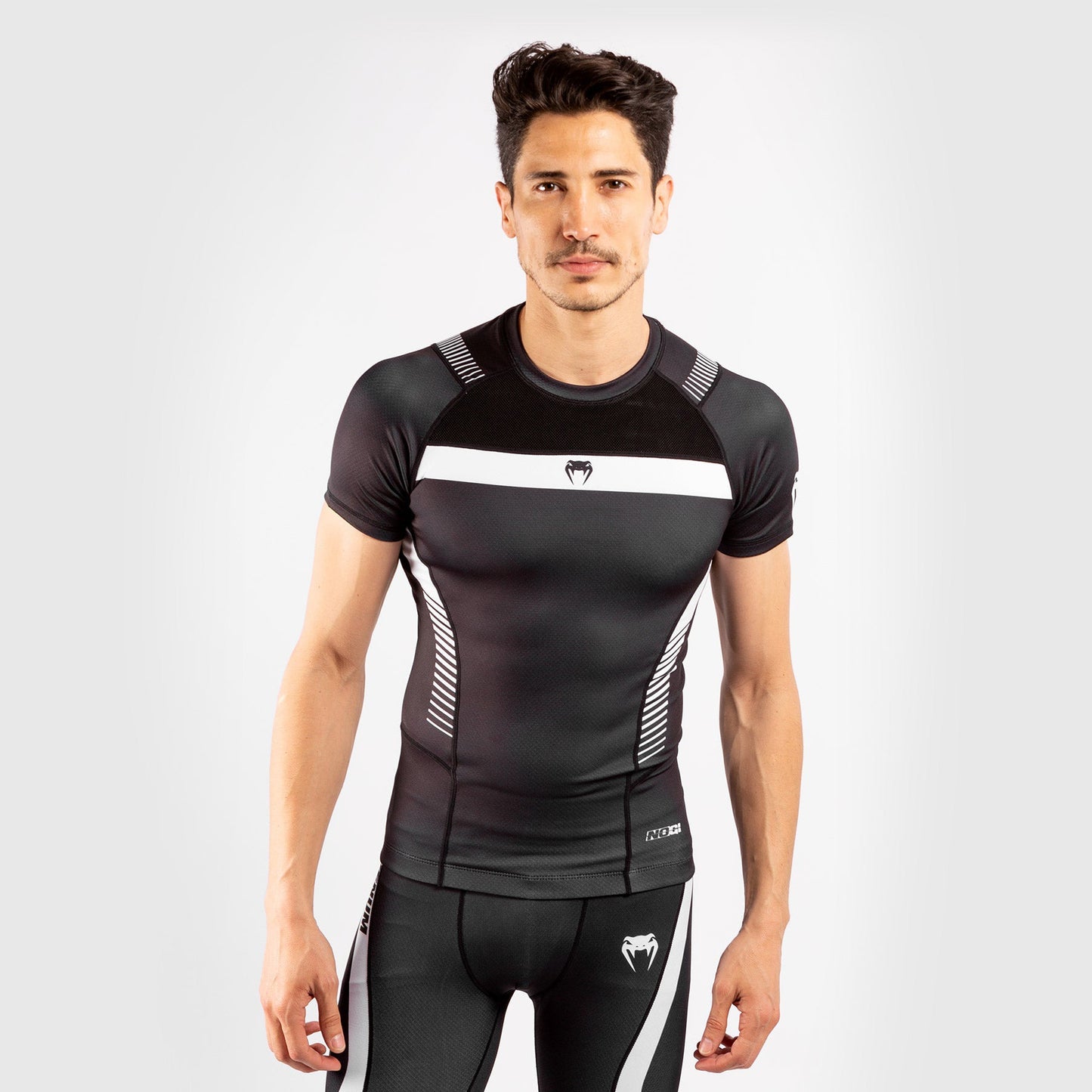 Venum No Gi 3.0 compressie-T-shirt - korte mouwen - Zwart/Wit
