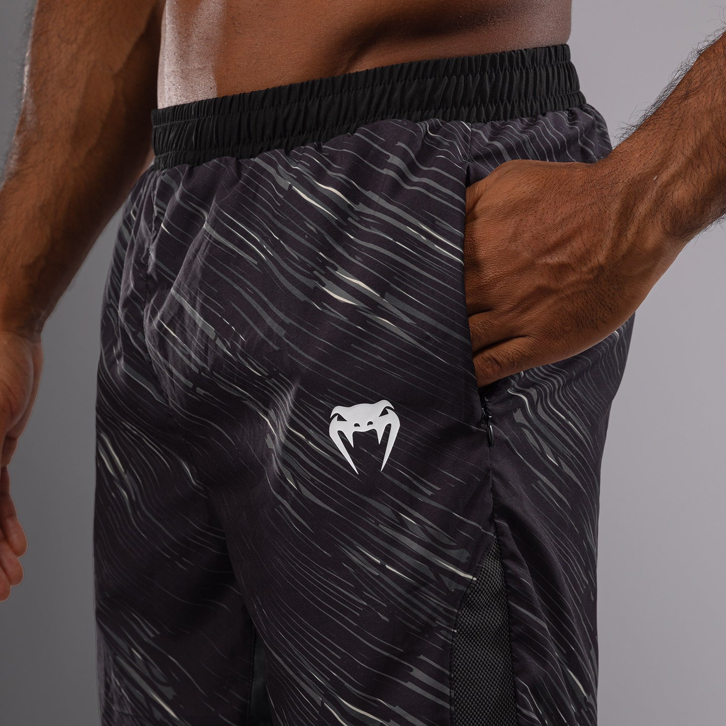 Venum Rapid Trainingsshorts - Zwart/Stormgrijs