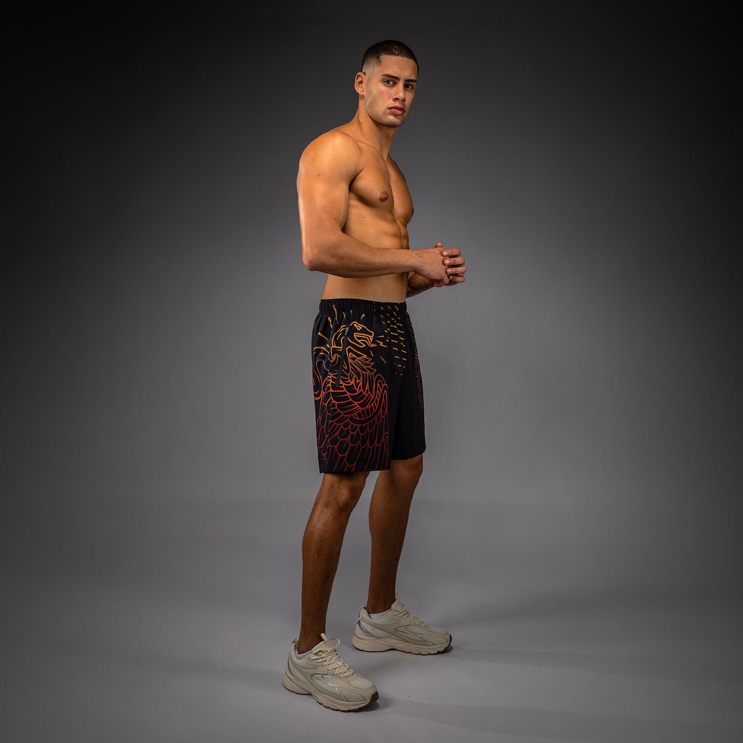 Venum Quetzal Fury Trainingsshorts - Zwart/Fury Rood/Tangerine