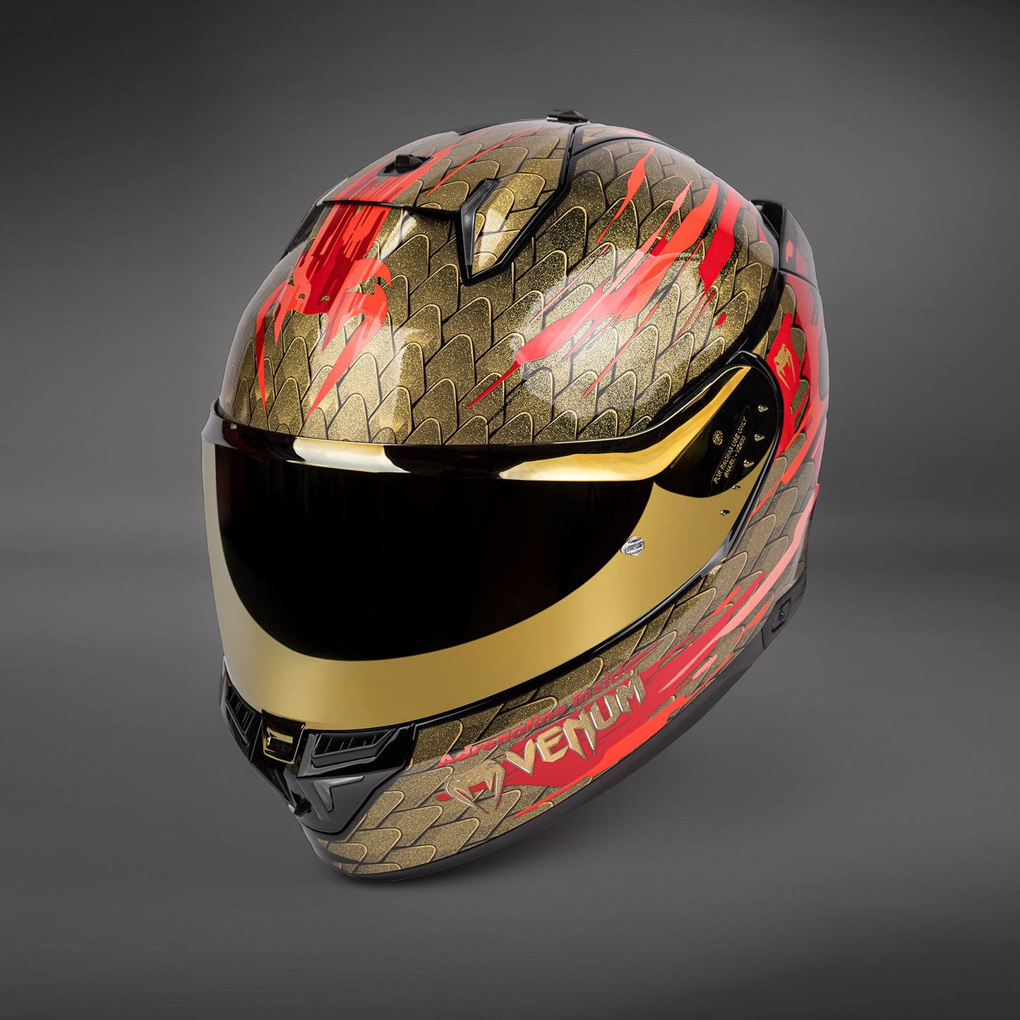 Venum x Shark SKWAL i3 Motorhelm - Rood/Goud