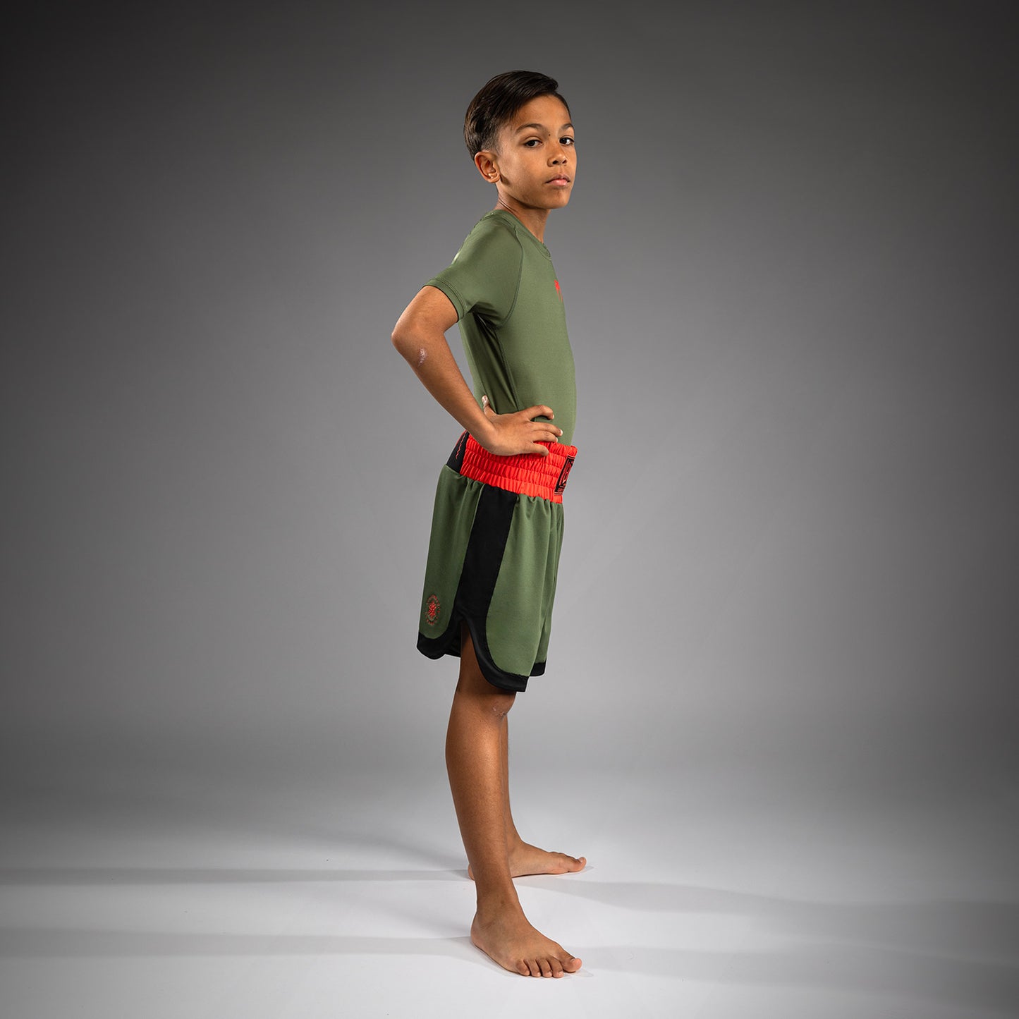 Venum Classic Bokshorts voor Kinderen - Army Green/Orange