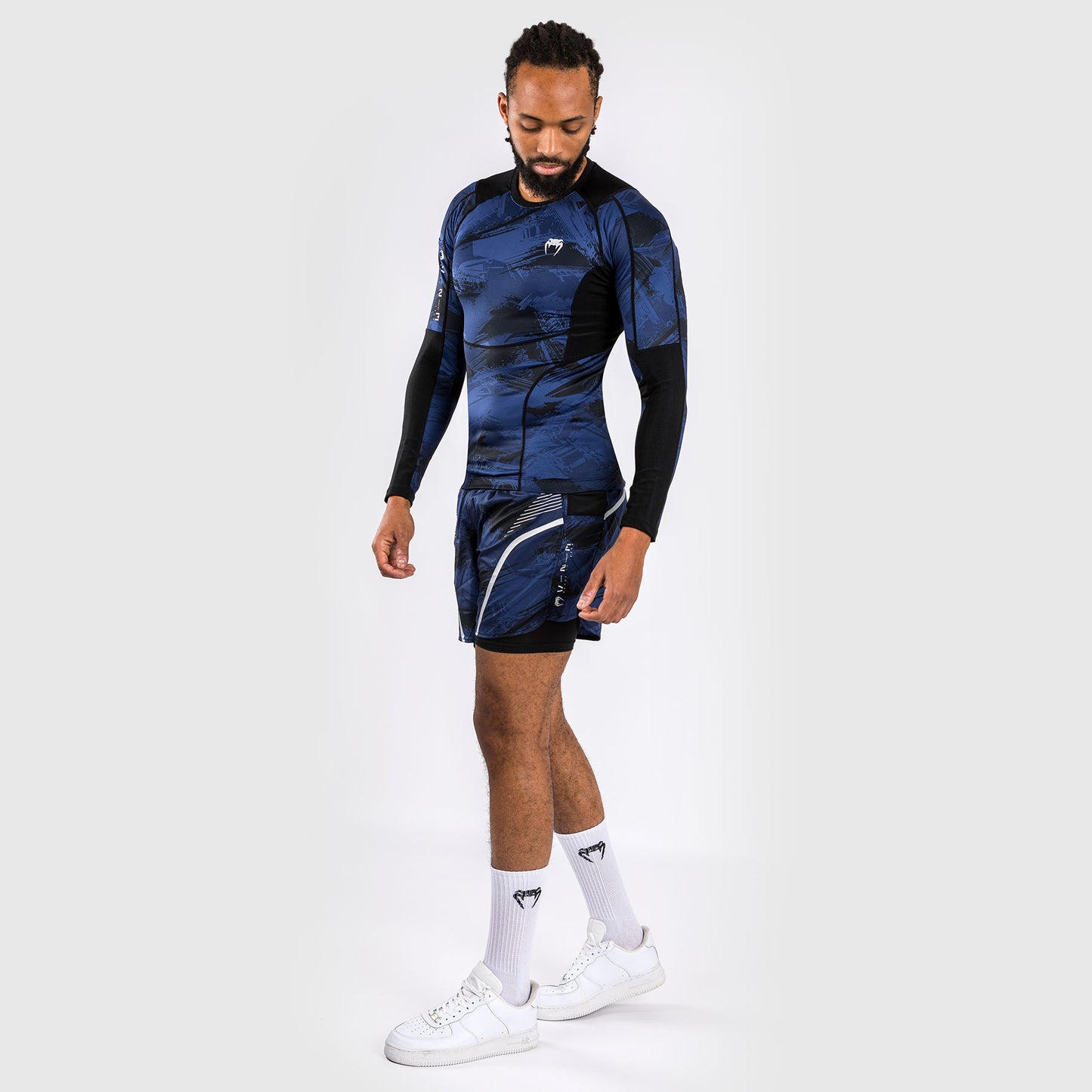 Venum Electron 3.0 Rashguard lange mouw - Marine