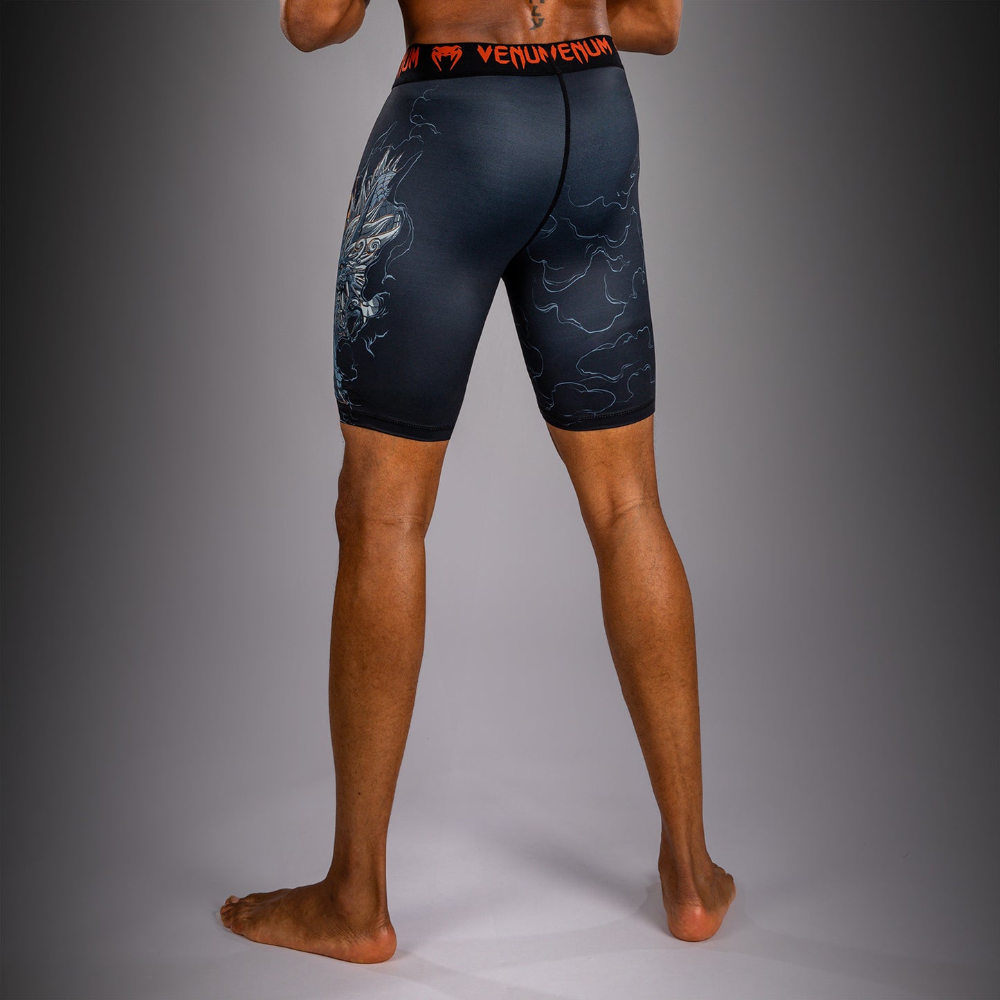 Venum Thunder Dragon Compressieshort – Zwart/Grijs/Koper