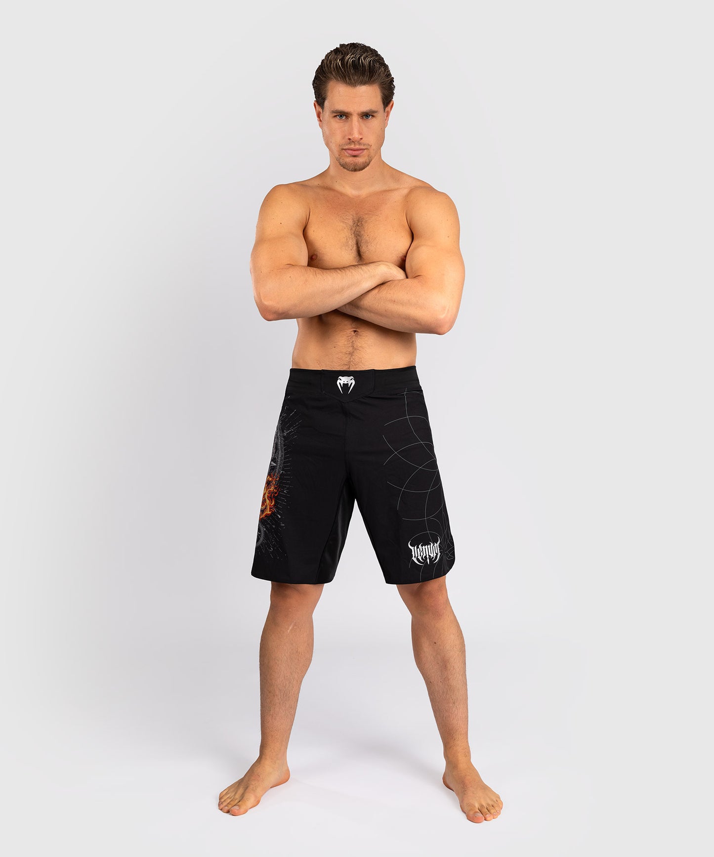 Venum Gladiator 5.0 Heren Gevechtsshort - Zwart/Zilver