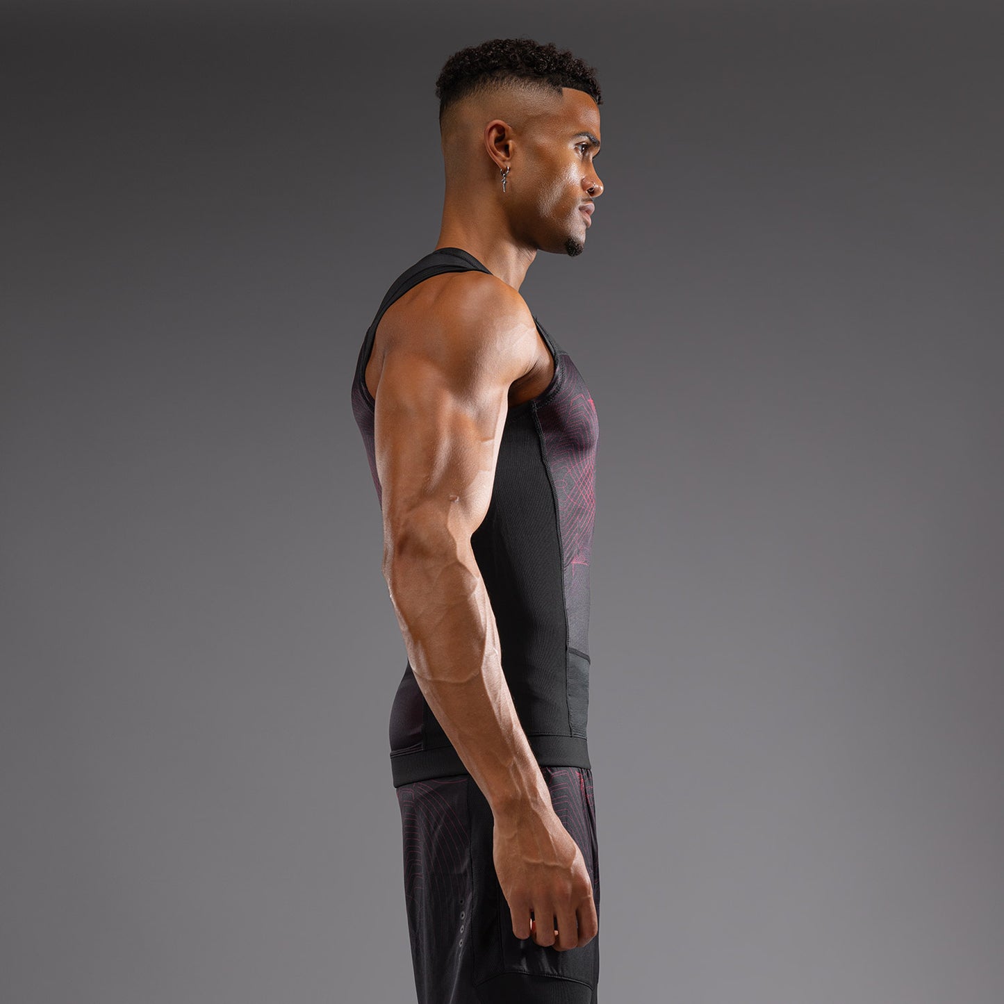 Venum G-Fit Air Mouwloze Rashguard Heren - Diepzwart / Vuurrood