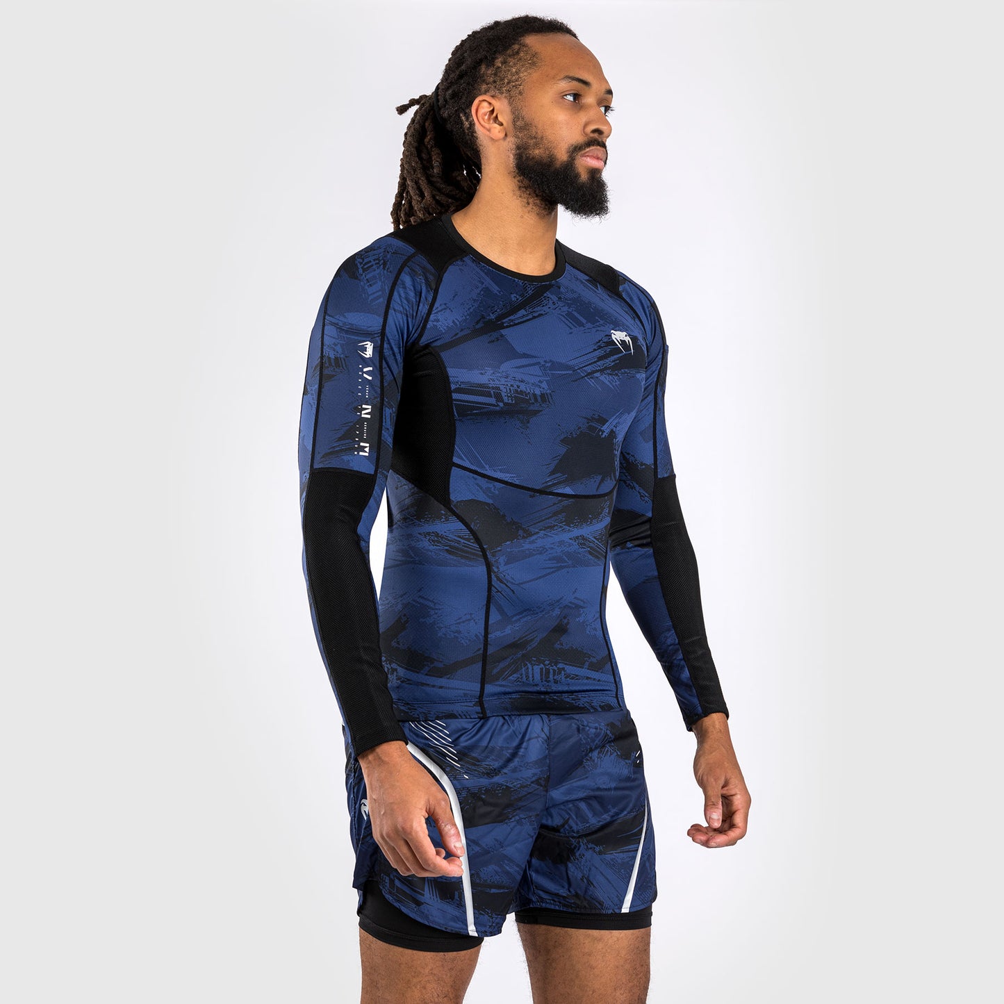 Venum Electron 3.0 Rashguard lange mouw - Marine