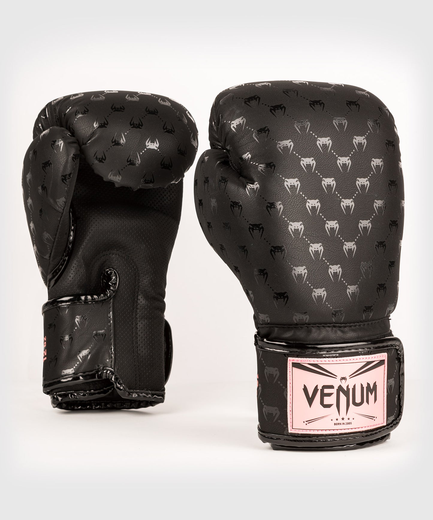 Venum Impact Monogram Bokshandschoenen - Zwart/Roze Goud