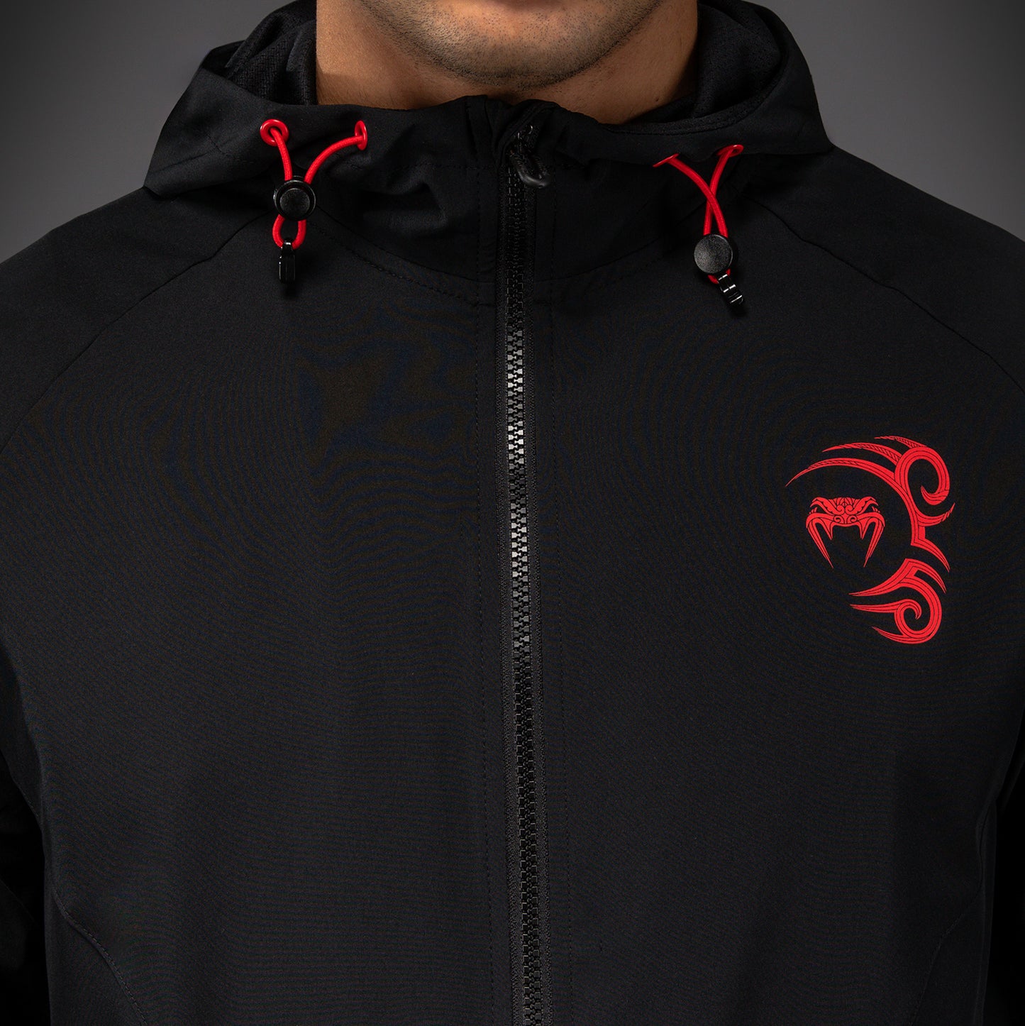 Venum x Mike Tyson Tiger Track Jacket - Diep Diep Zwart/Intens Rood