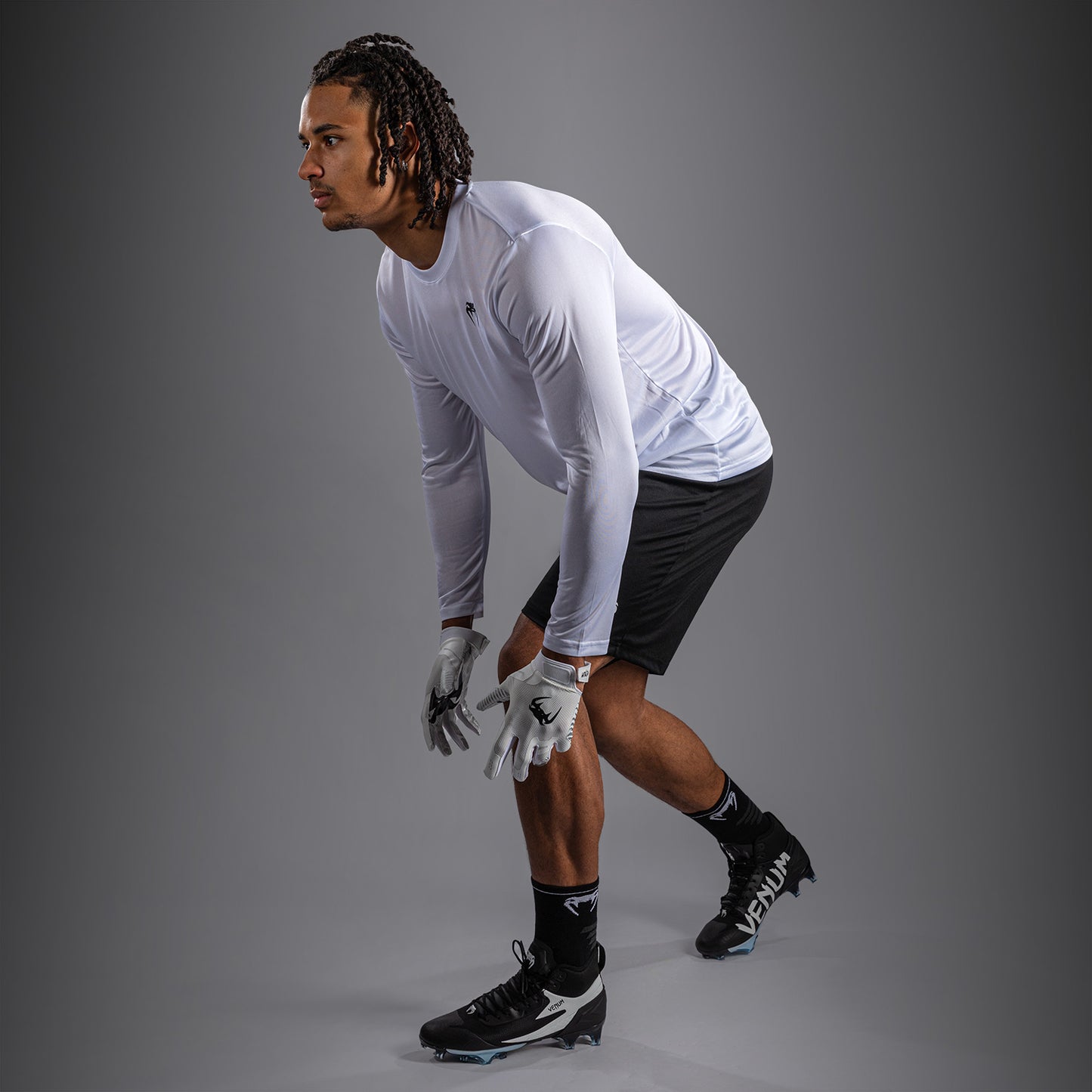 Venum Lineup Performance T-shirt met lange mouwen - Wit/Zwart