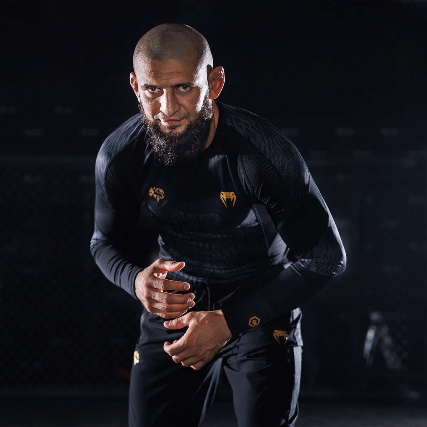Venum x Chimaev Lange Mouw Rashguard - Zwart/Grijs