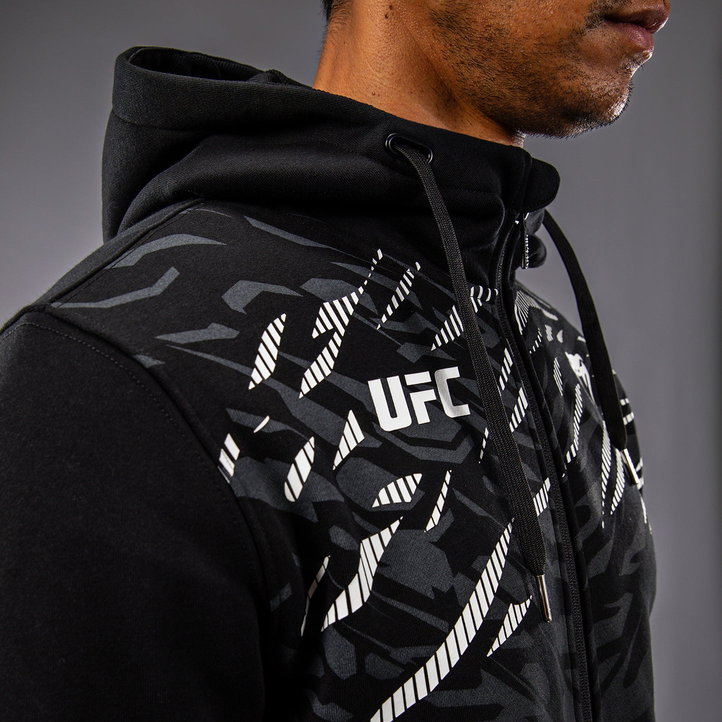 UFC Fusion by Venum Replica Zip-Hoodie voor Heren - Zwart