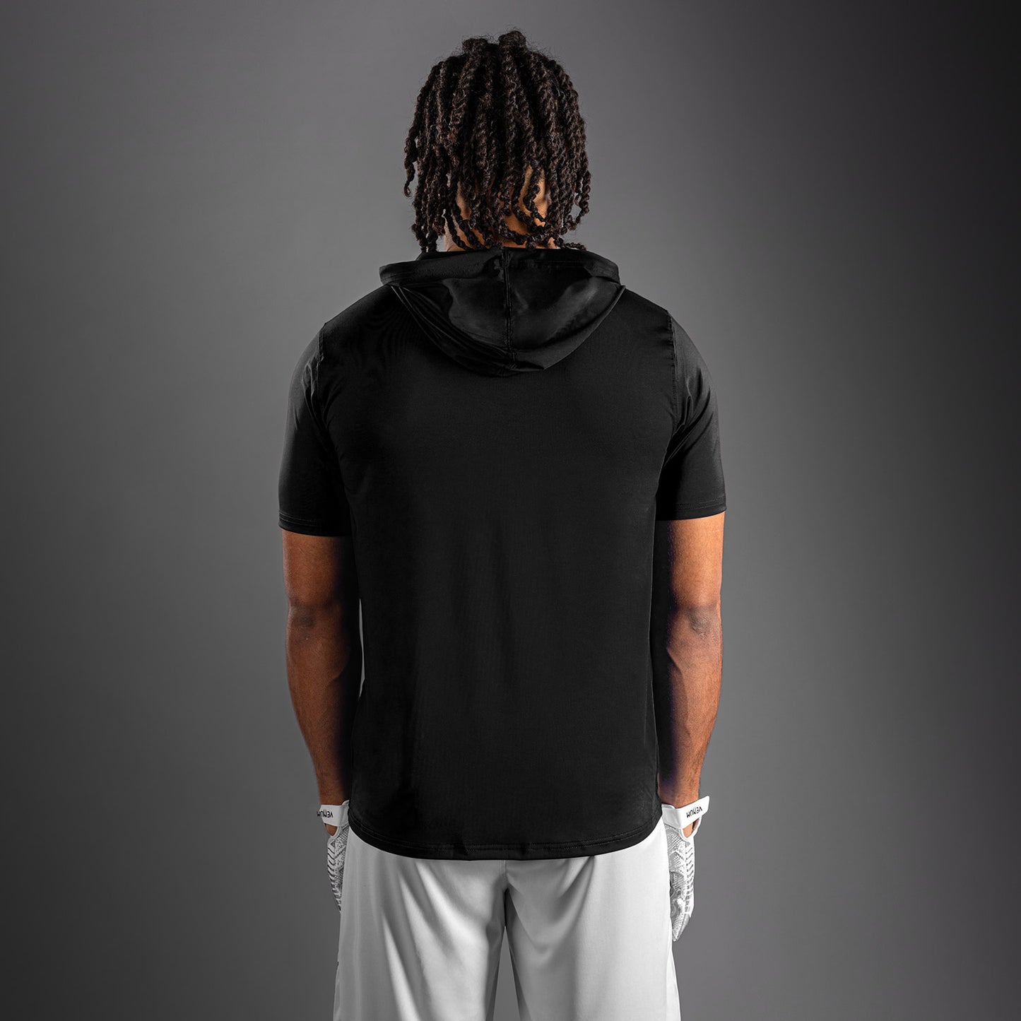 Venum Elite Dry-Tech Hoodie met korte mouwen - Zwart