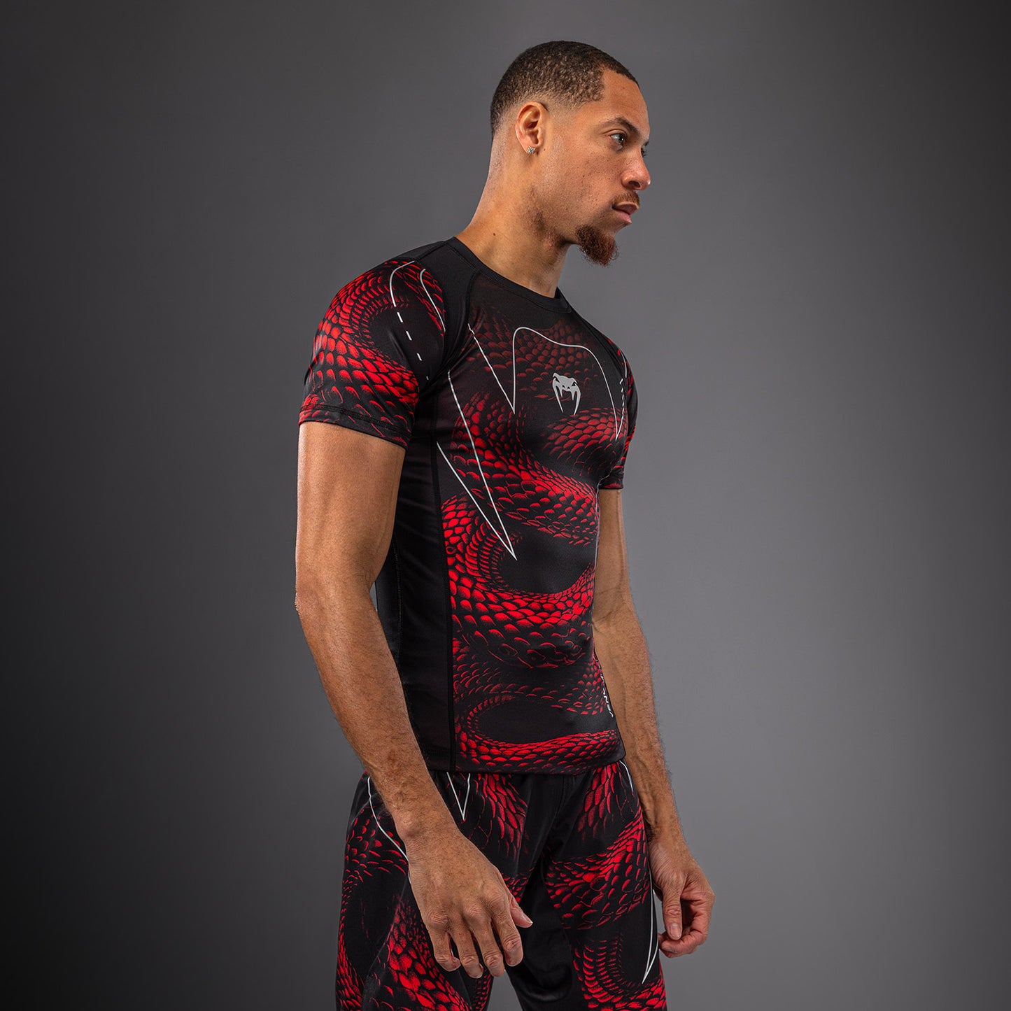 Venum Matupa Met korte mouwen Rashguard - Zwart/Rood/Zilver