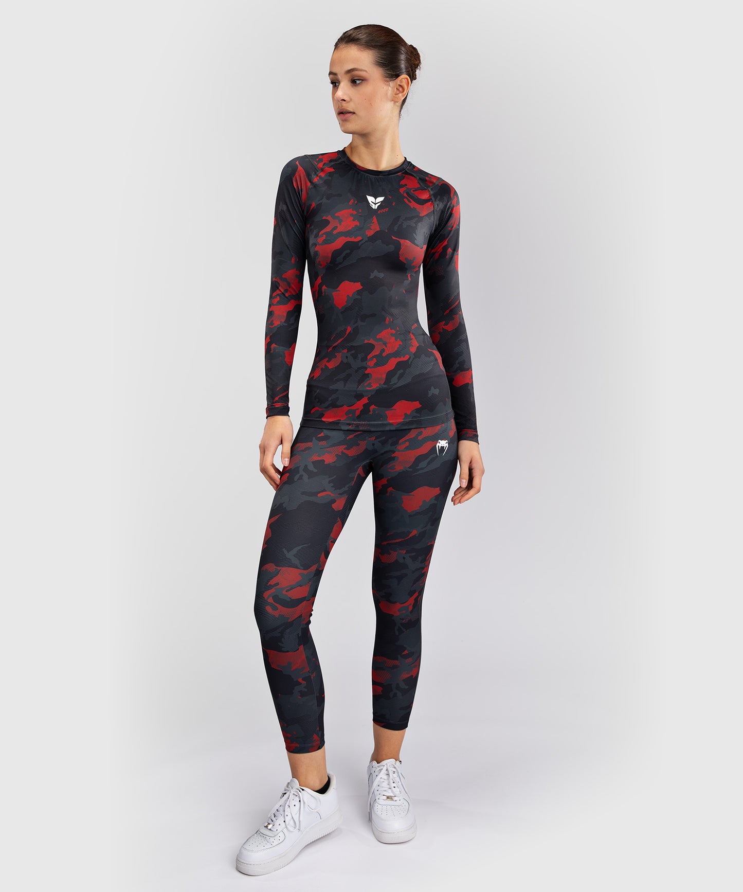Venum x Sophia Rose Urban Red Camo Dames Lange Mouwen Rashguard
