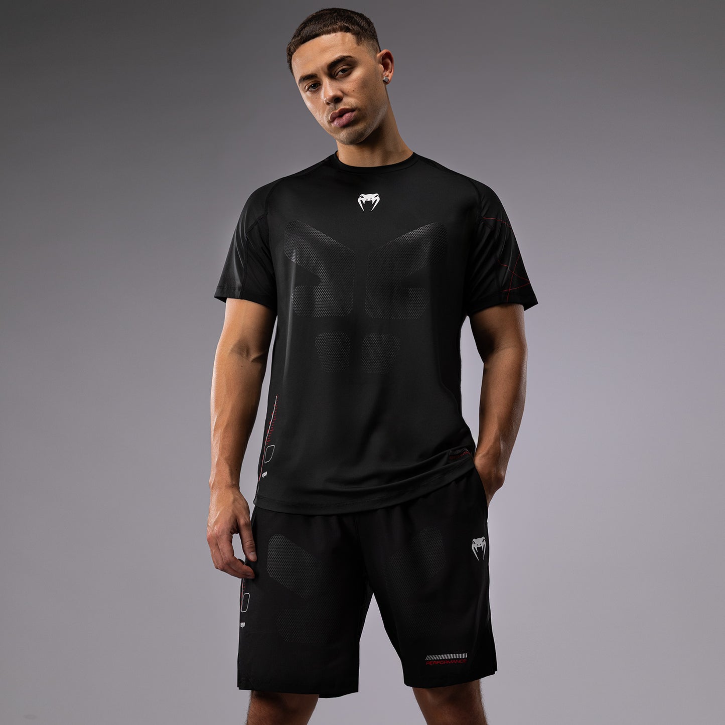 Venum Tactical XT Dry Tech T-shirt - Zwart/Vuurrood