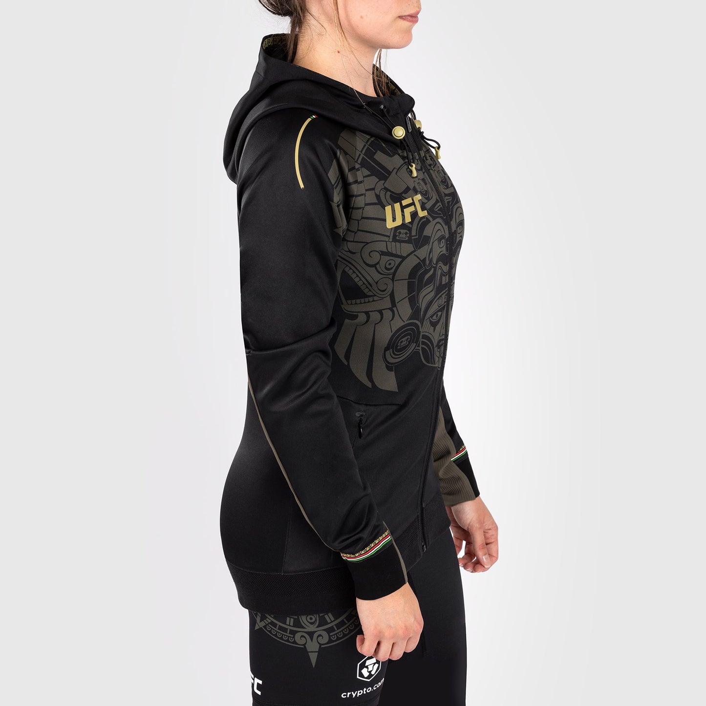 Noche UFC by Venum Authentic Fight Night Walkout-hoodie voor dames - zwart