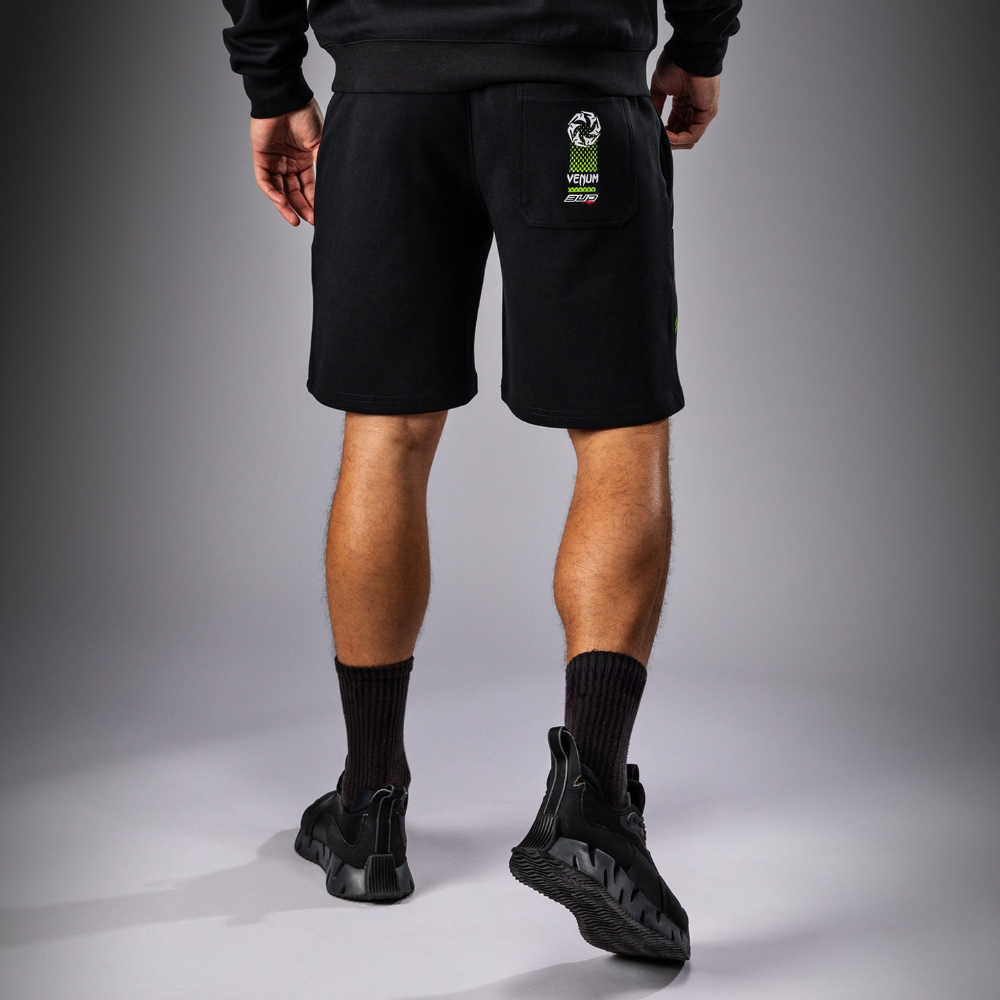 Venum x Bud Racing Heren Shorts Katoen - Zwart/Wit/Limoengroen