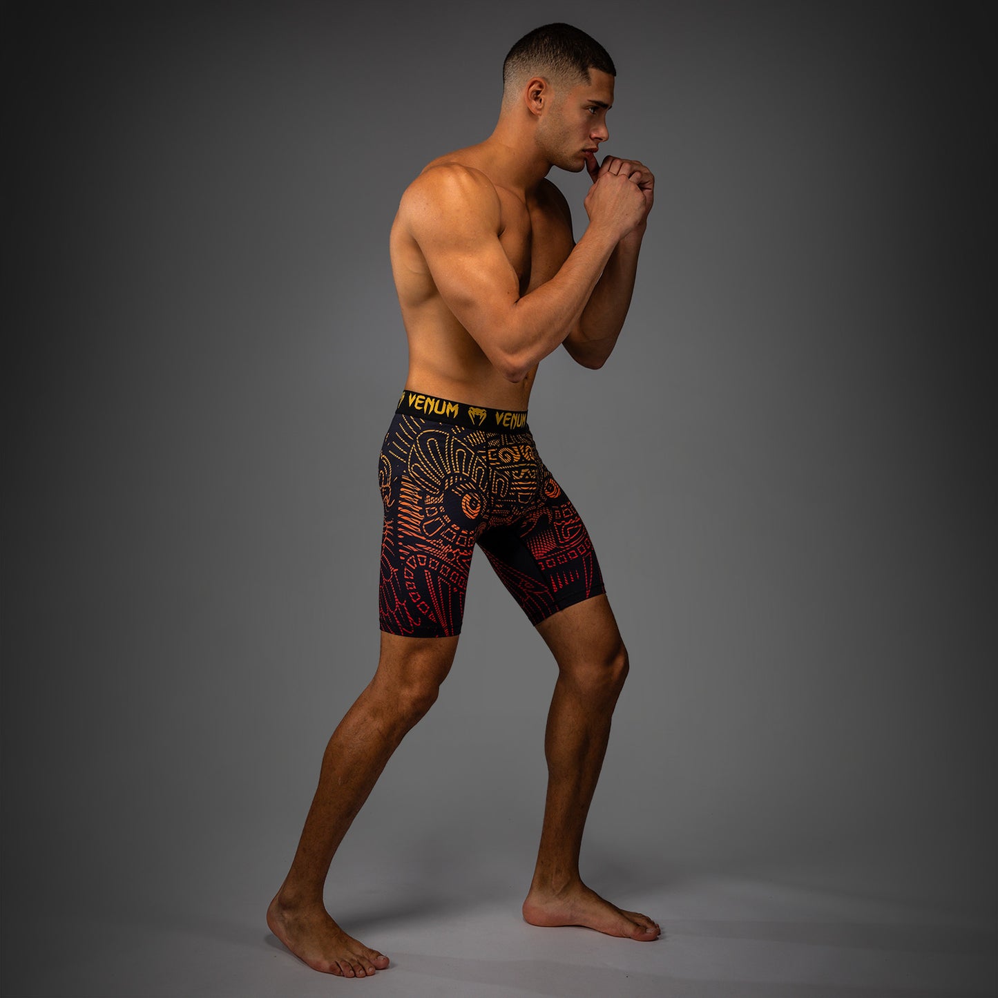 Venum Quetzal Fury Vale Tudo - Zwart/Fury Rood/Tangerine