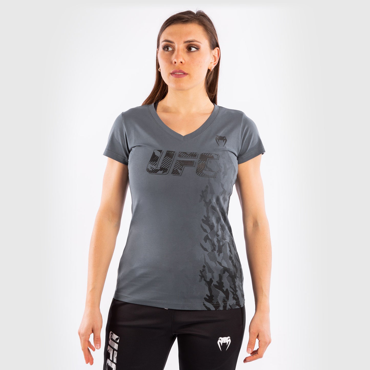 UFC Venum Authentic Fight Week T-shirt met korte mouwen voor dames - Grijs