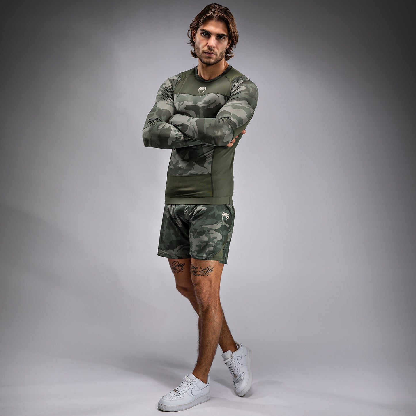 Venum G-Fit Air Lange Mouw Rashguard Heren - Legergroen