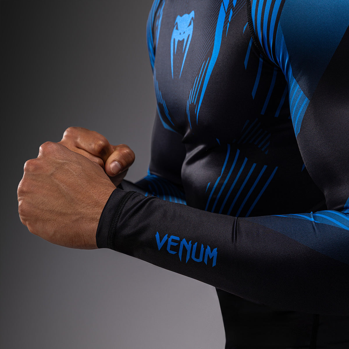 Venum No-Gi 6.0 Rashguard met lange mouwen - Zwart/Blauw