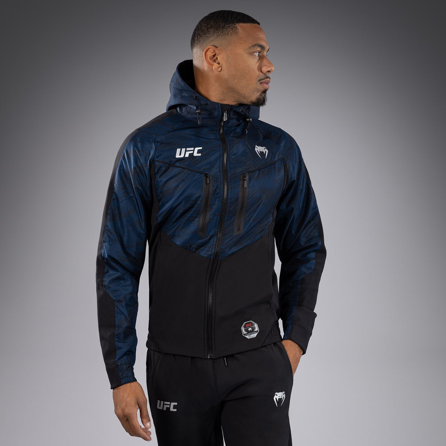 UFC Fusion by Venum Fight Week Zip-Hoodie voor Heren - Oceaanblauw