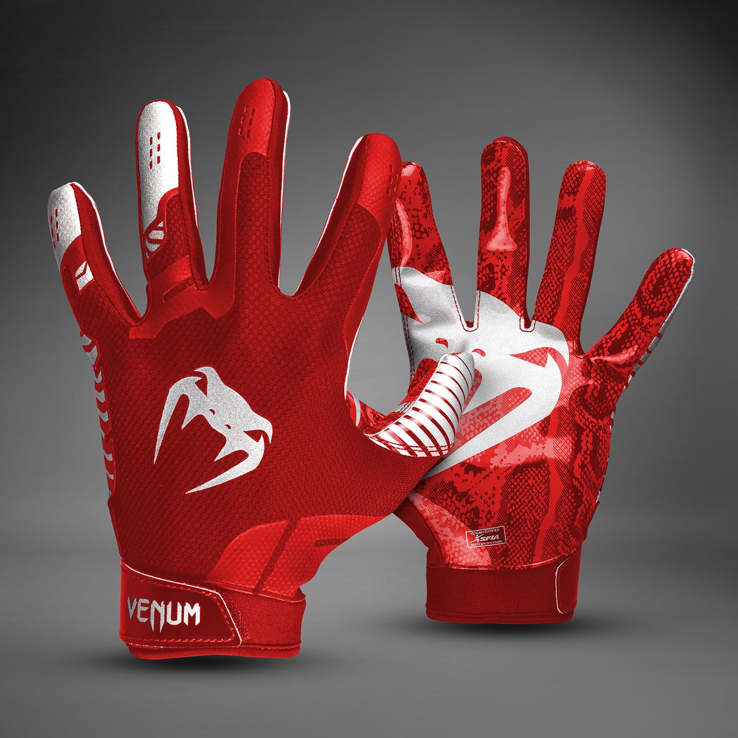 Venum Elite Voetbalhandschoenen - Rood/Zilver