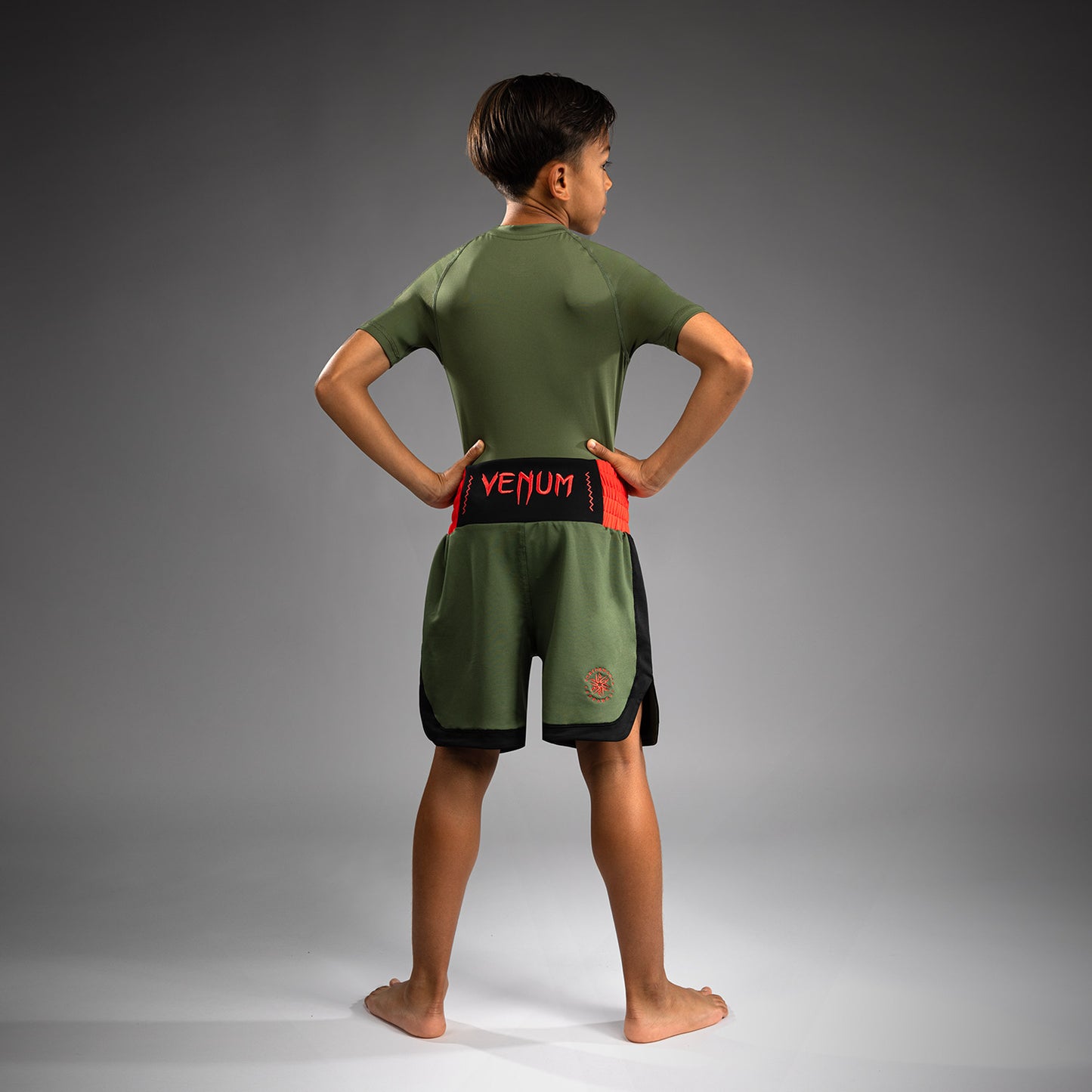 Venum Classic Bokshorts voor Kinderen - Army Green/Orange