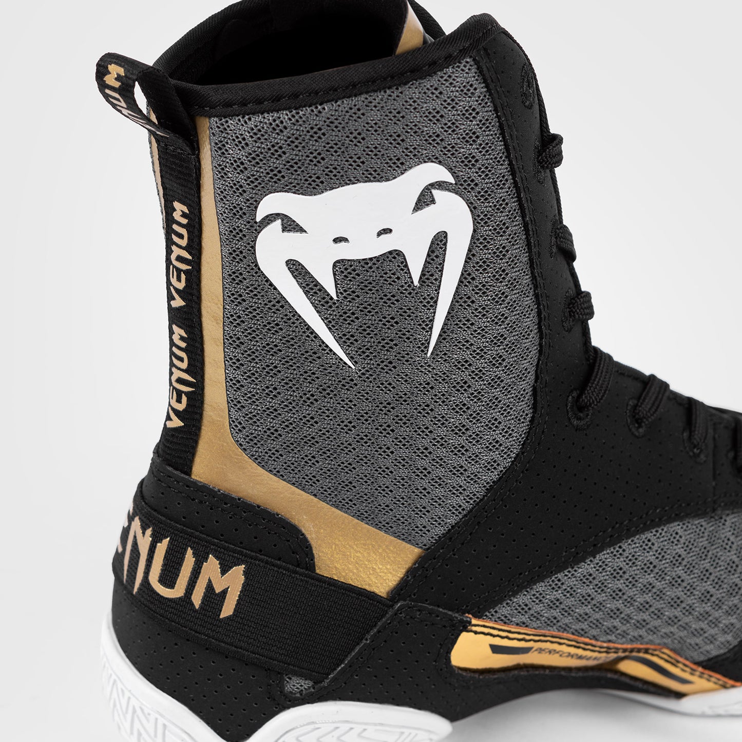 Venum Elite Boksschoenen - Zwart/Wit/Goud
