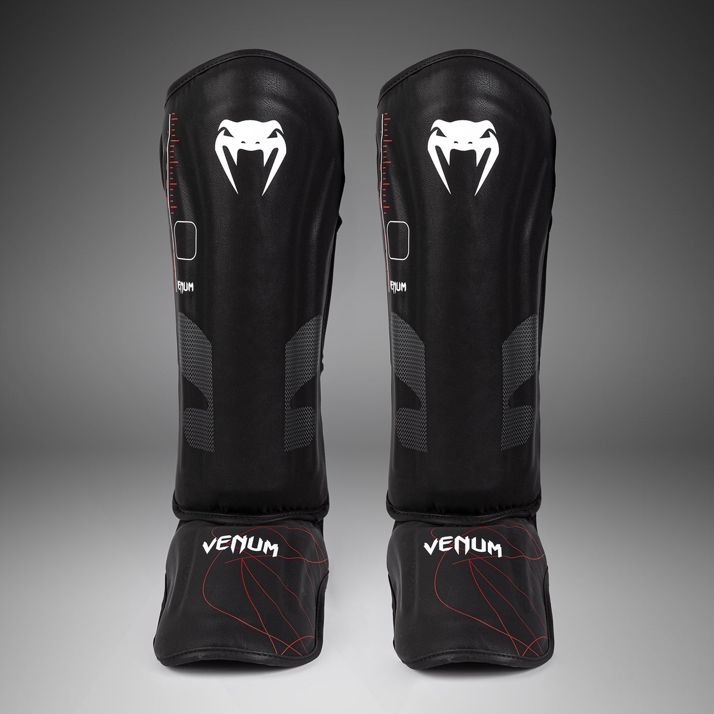 Venum Tactical XT Scheenbeschermers - Zwart/Vuurrood