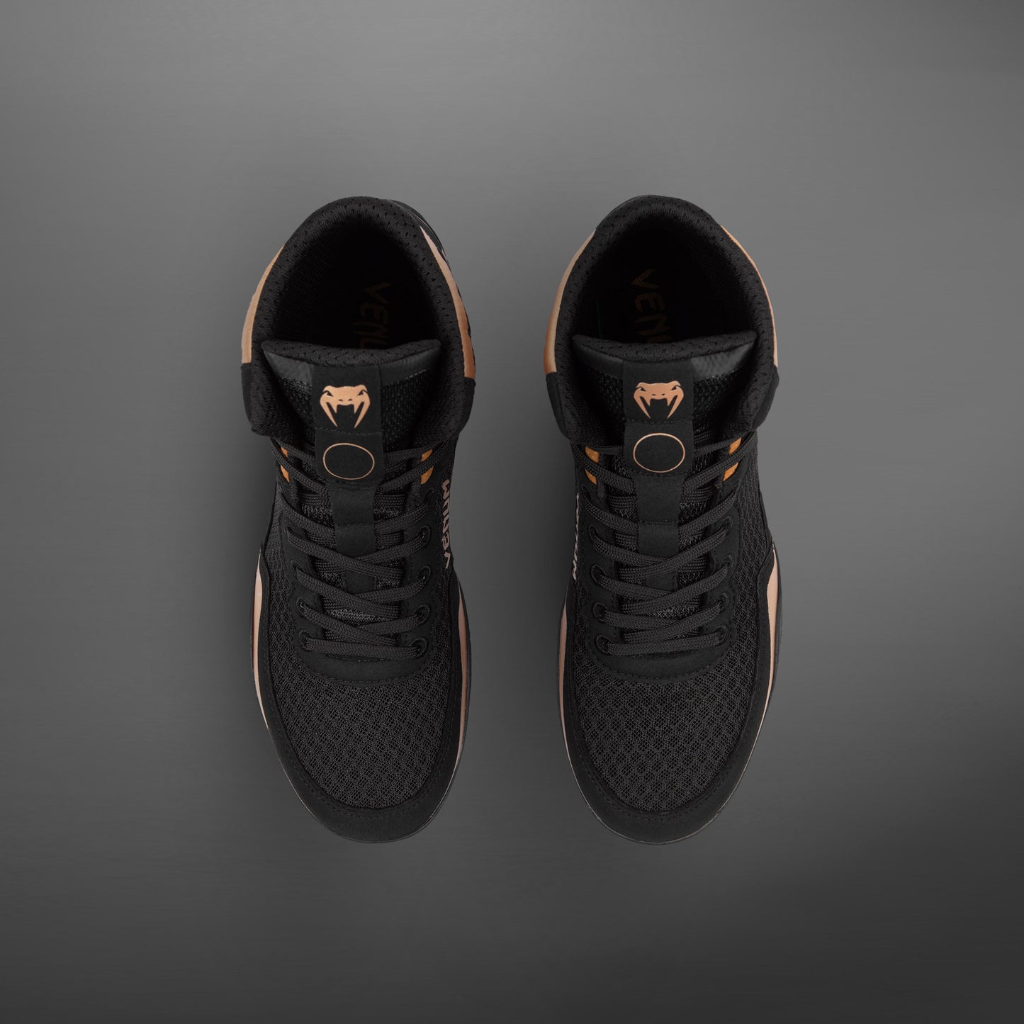 Venum Elite Worstelschoenen - Zwart/Brons