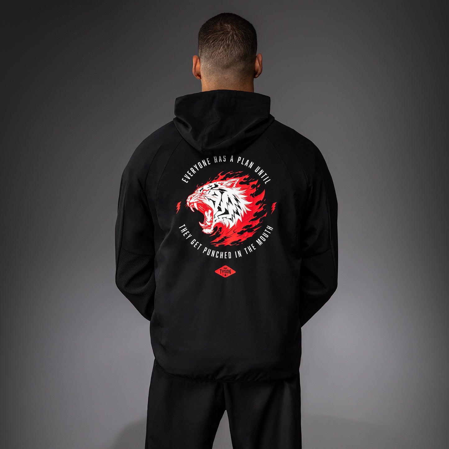 Venum x Mike Tyson Tiger Track Jacket - Diep Diep Zwart/Intens Rood