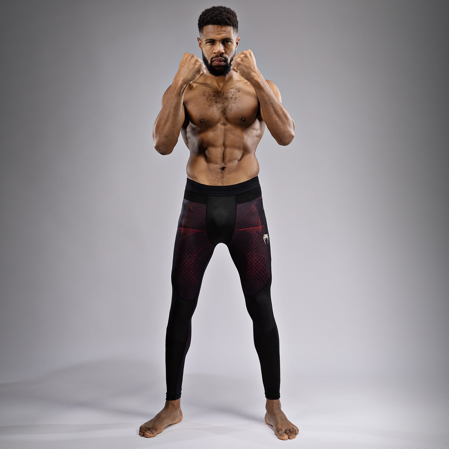 Venum G-Fit Air Compressie Leggings Heren - Diepzwart / Vuurrood