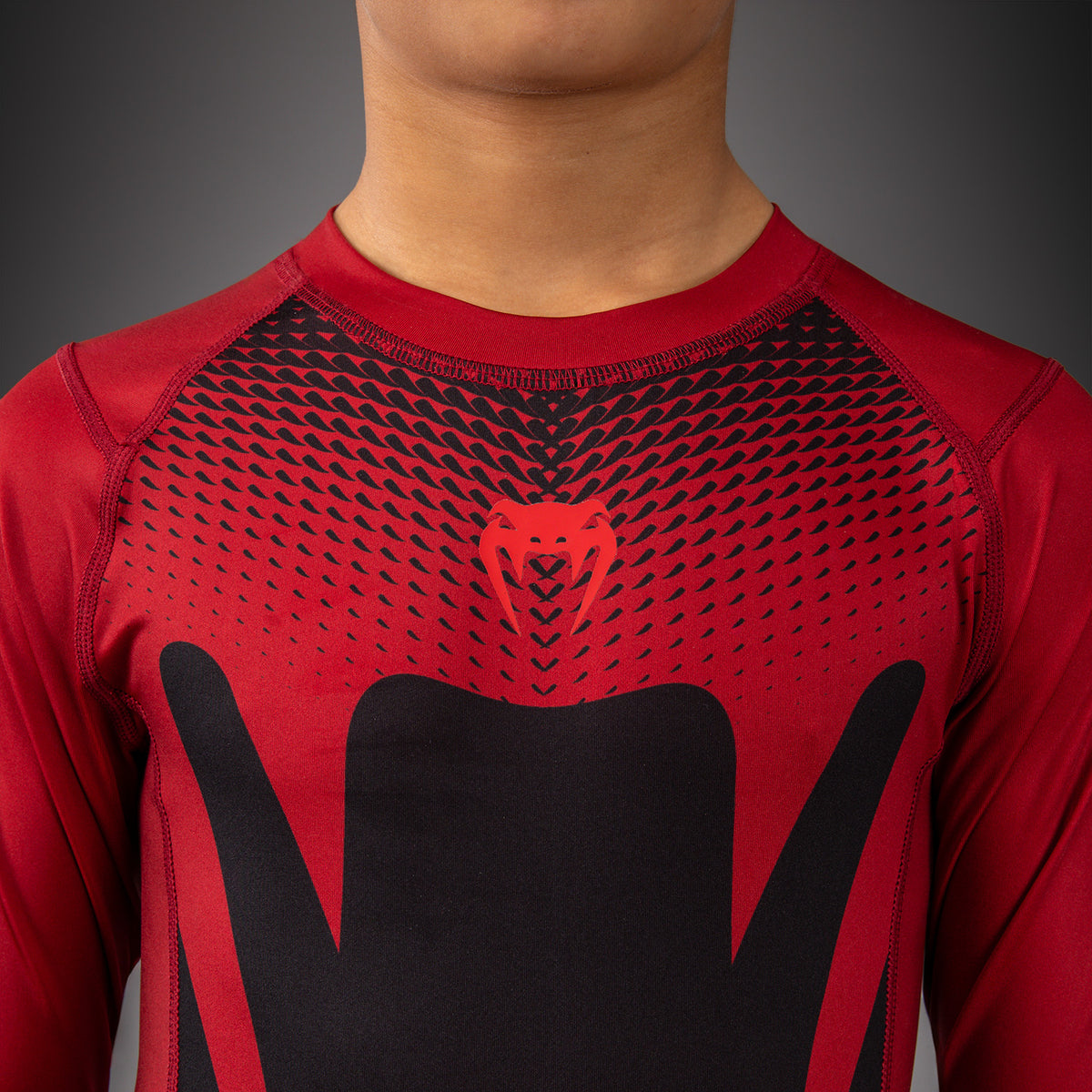 Venum Attack Rashguard met Korte Mouwen voor Kinderen - Zwart/Rood