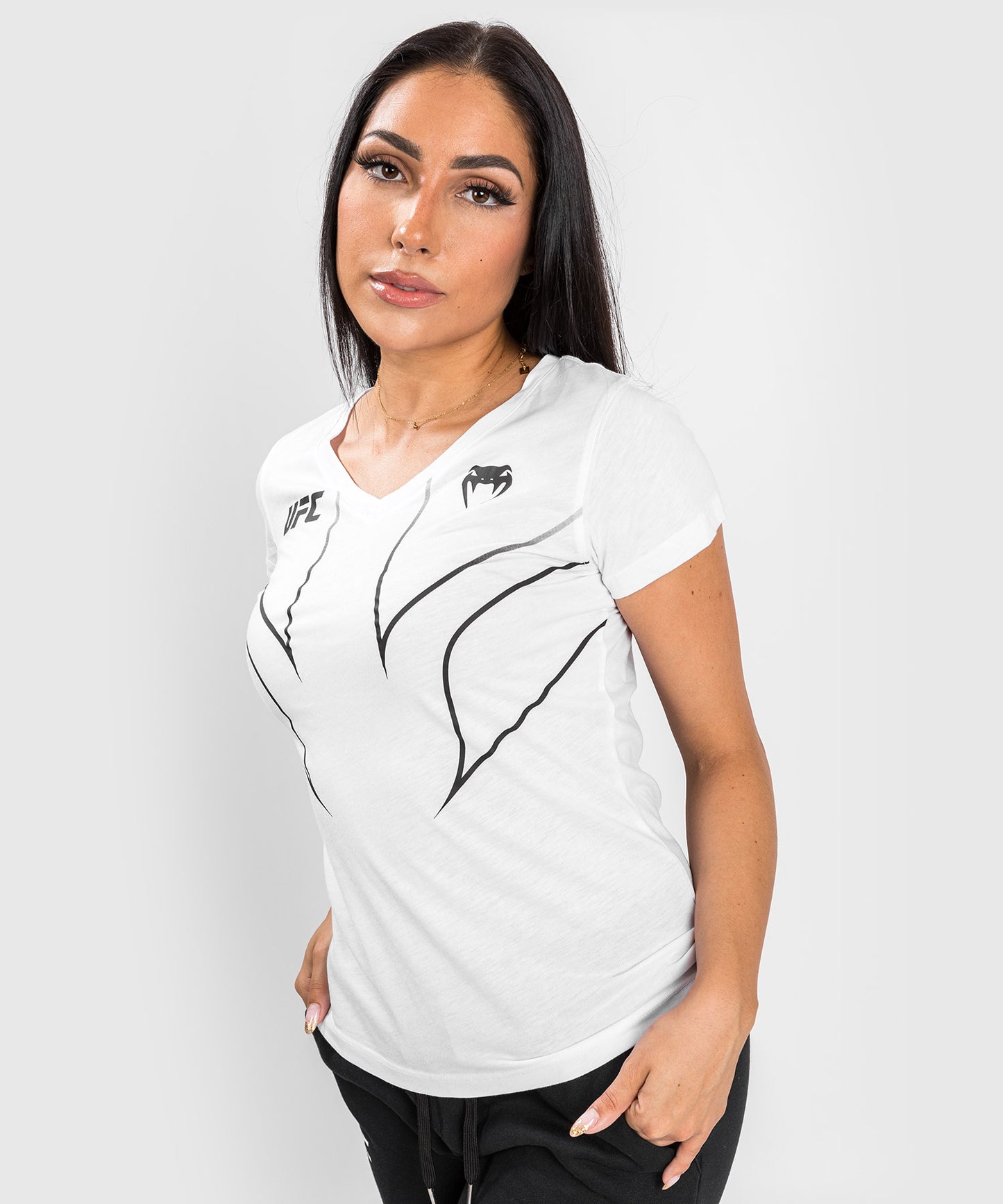 UFC Venum Fight Night 2.0 Replica Dames-T-shirt - Wit