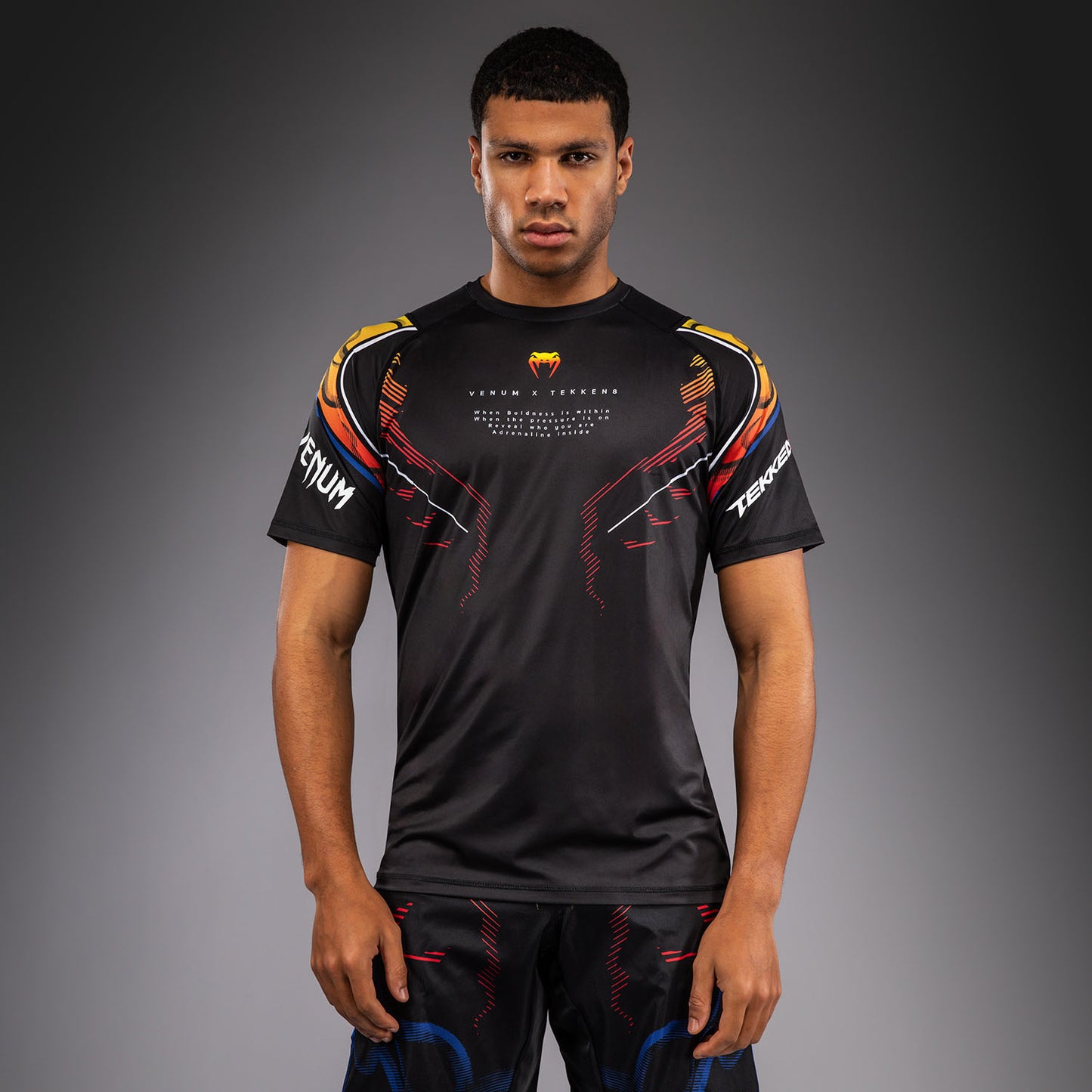 Venum x TEKKEN 8 Dry Tech T-shirt - Yoshimitsu - Zwart/Oranje