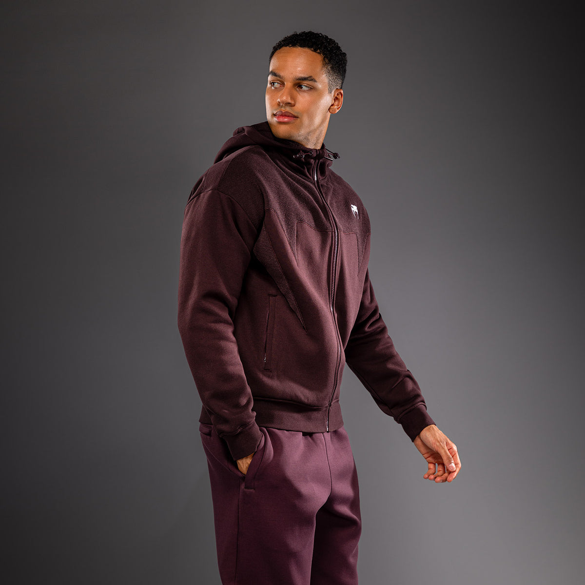 Venum Attack Fleece & Weave Trainingsjack - Bordeauxrood