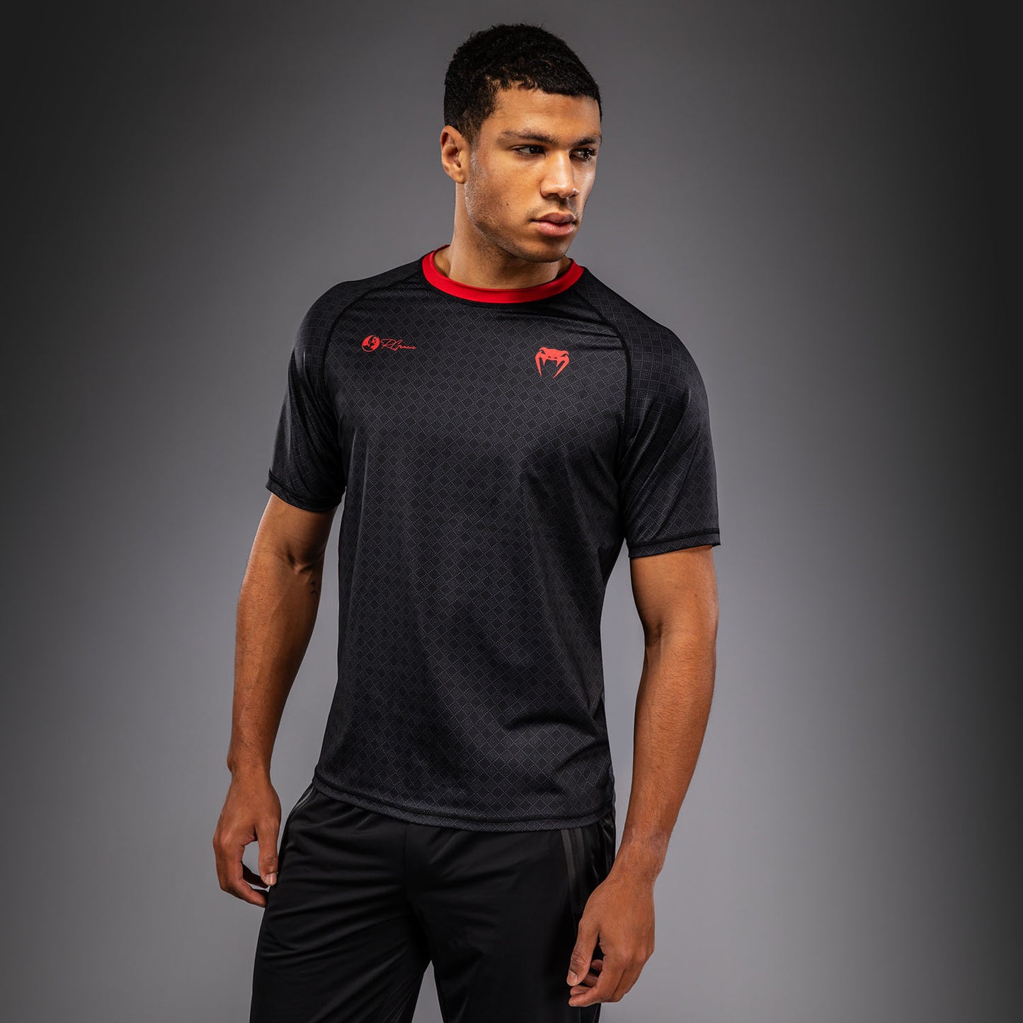 Venum x Roger Gracie Signature Dry Tech T-shirt - Zwart/Rood