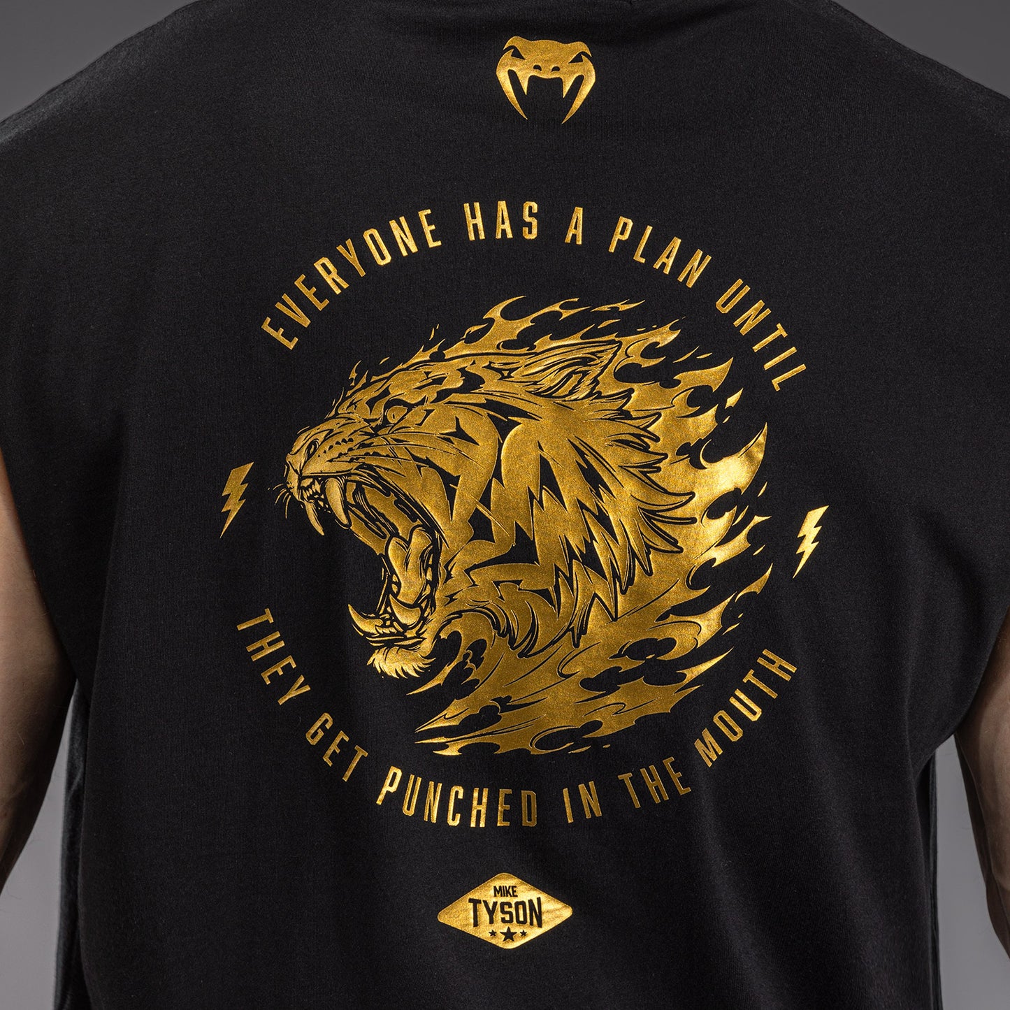 Venum x Mike Tyson Tiger Mouwloos T-shirt - Zwart/Goud