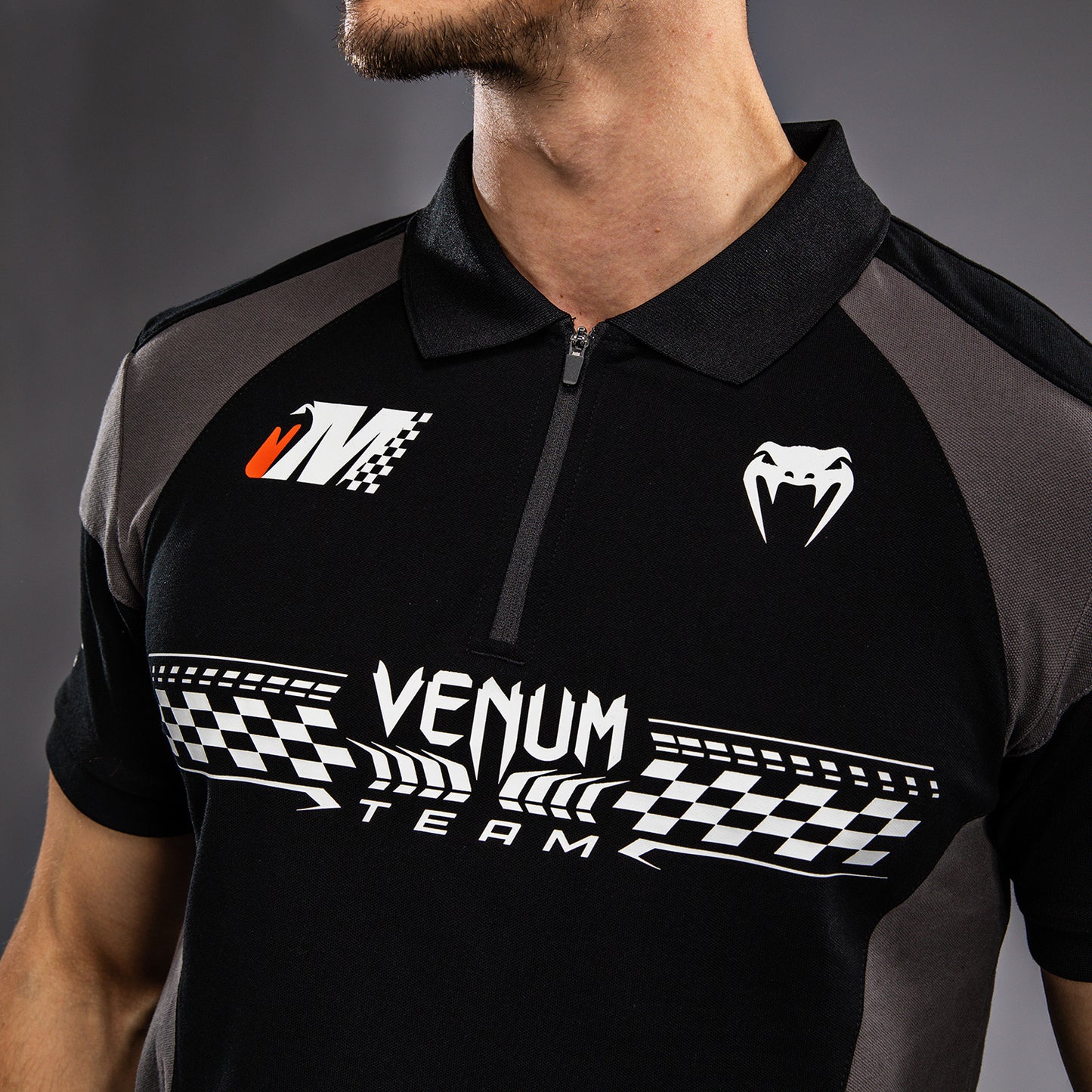 Venum Motorsport Katoenen Polo - Diep Zwart