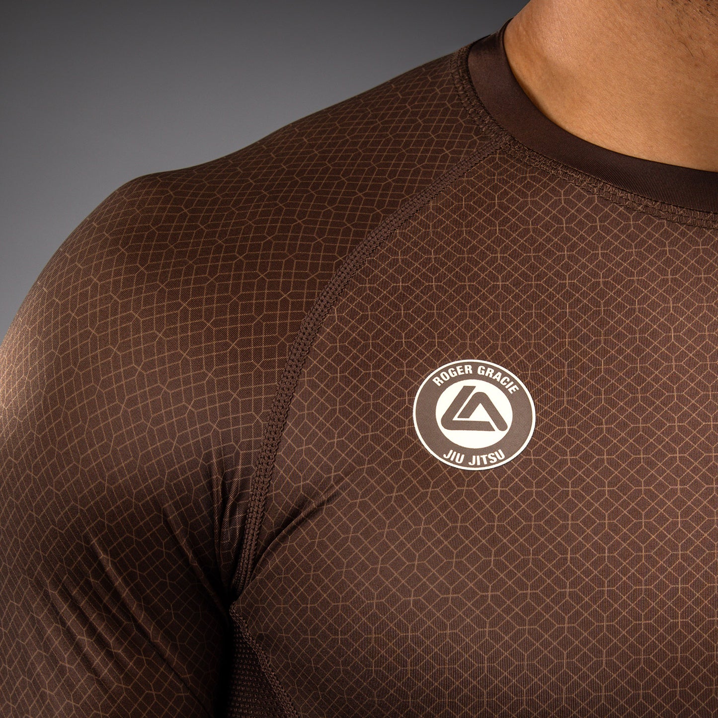 Venum x Roger Gracie Academy Rashguard met korte mouwen - Donkerbruin
