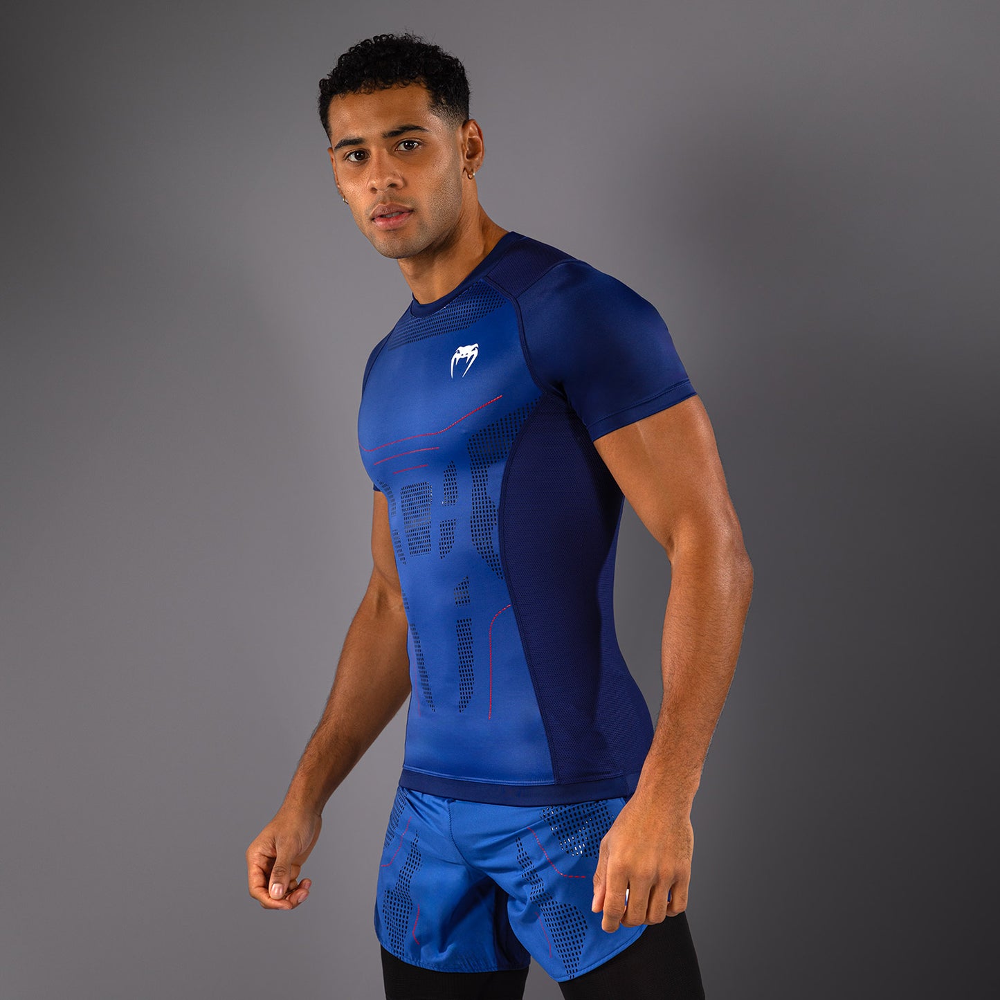 Venum Technical 3.0 Korte Mouwen Rashguard - Nachtblauw