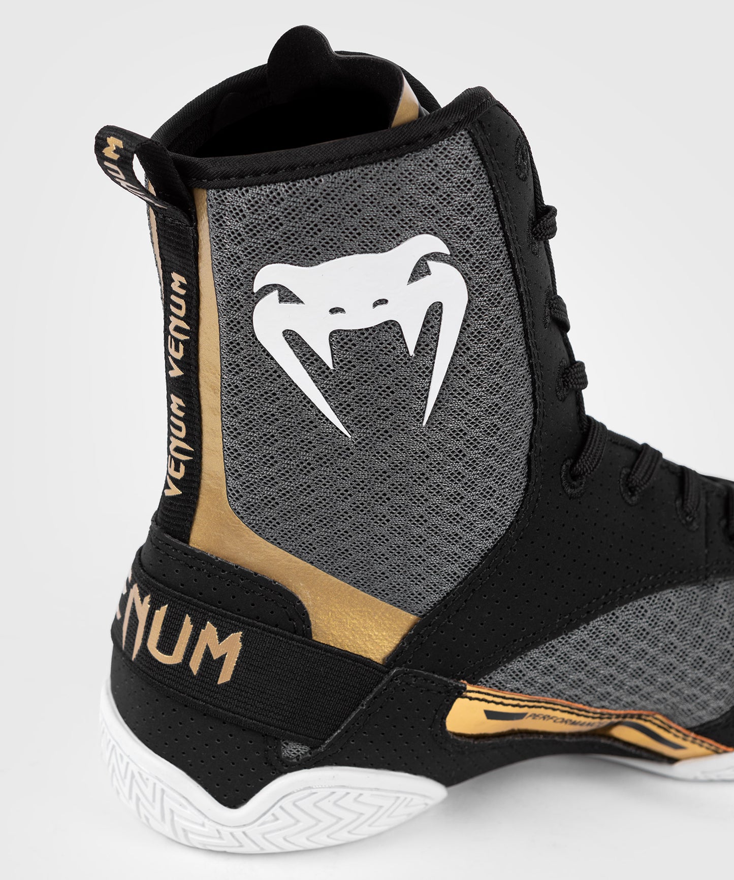 Venum Elite Boksschoenen - Zwart/Wit/Goud