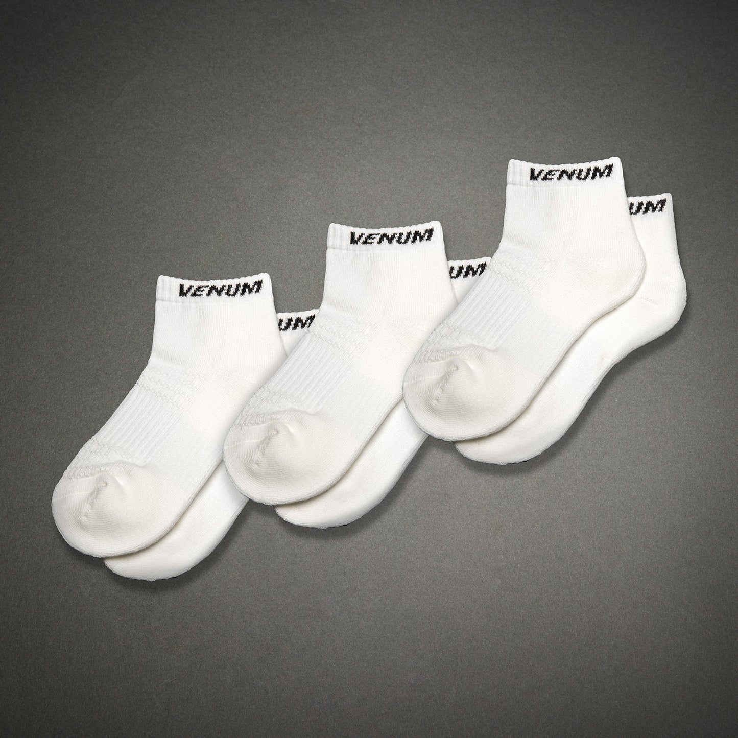 Venum Essential Enkel Sokken (Set van 3 paar) – Wit/Zwart