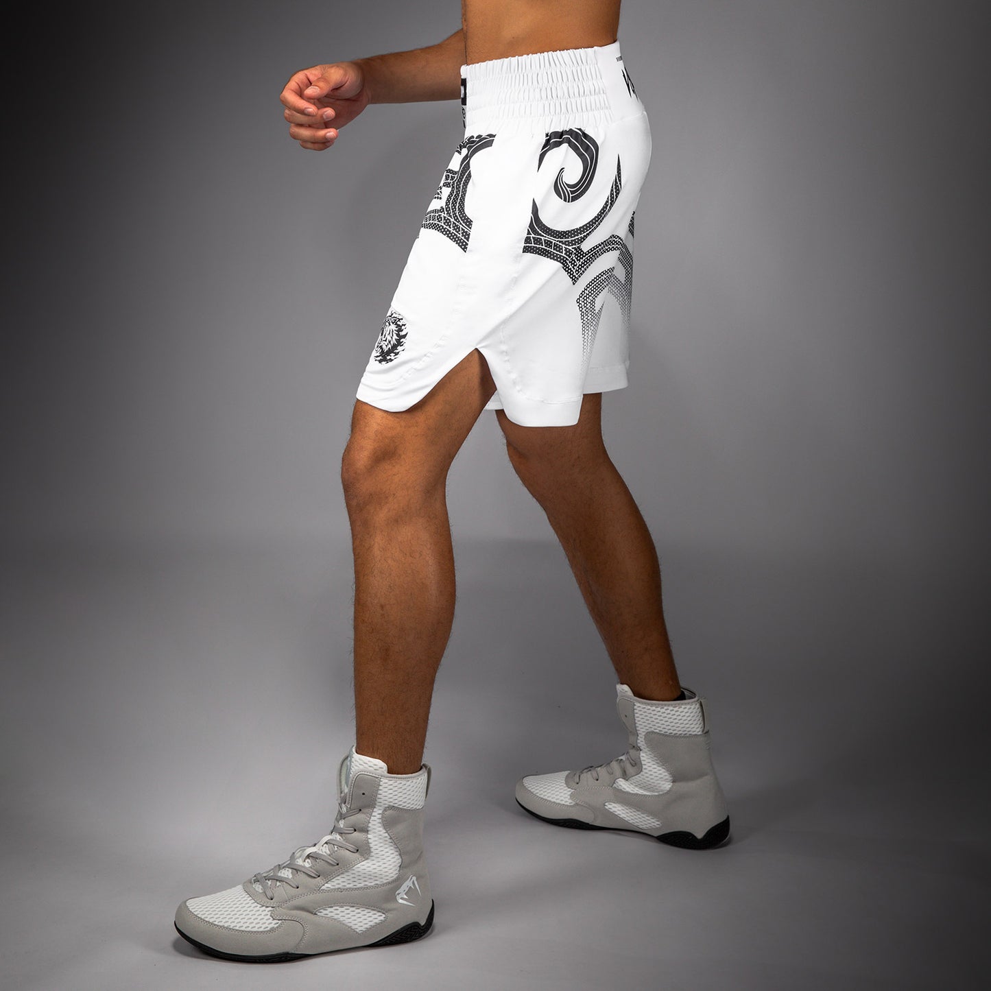 Venum x Mike Tyson Tiger Boksshorts - Optisch Wit/Diep Zwart