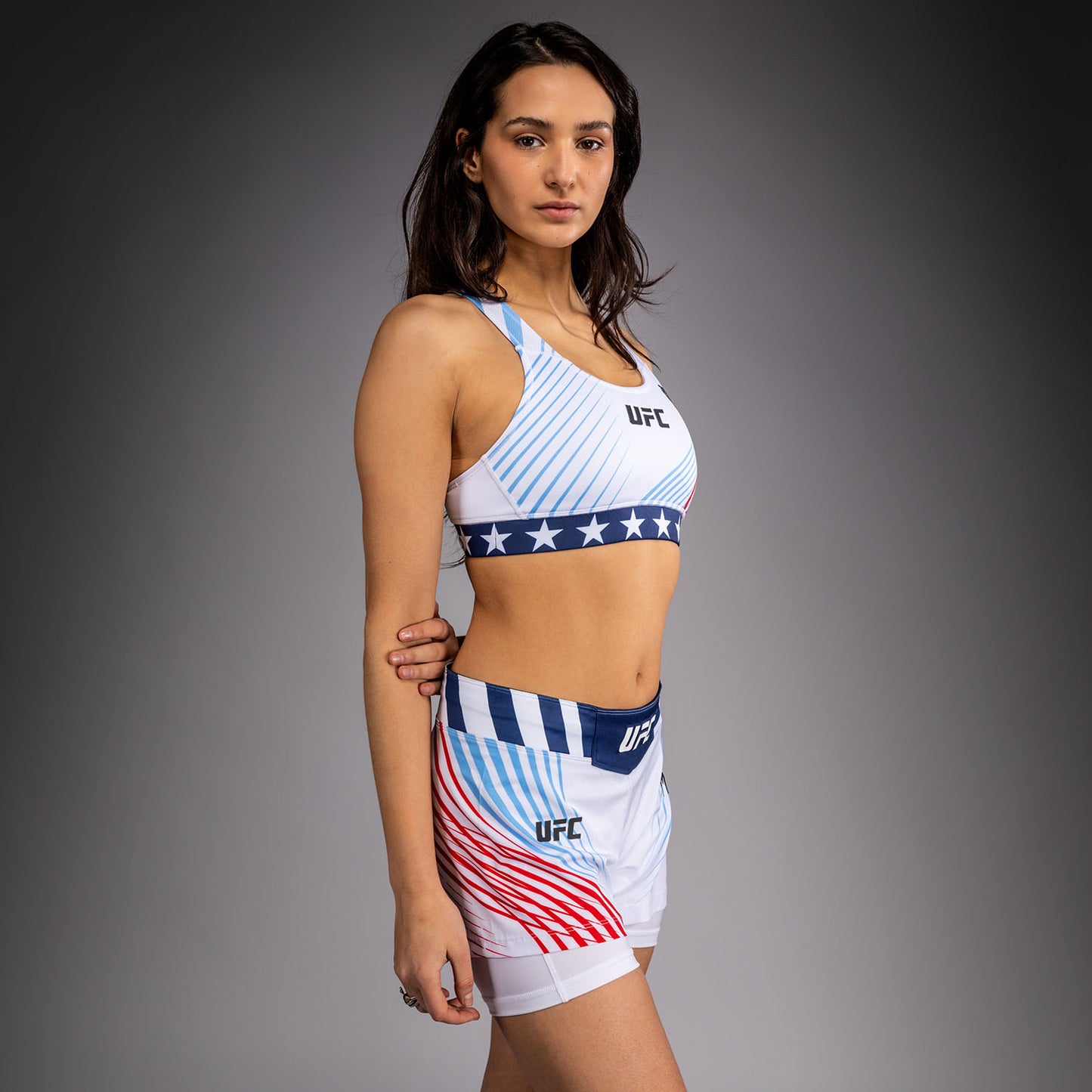 Official UFC Freedom 250 by Venum Authentic Fight Night Sport-bh voor dames - Wit